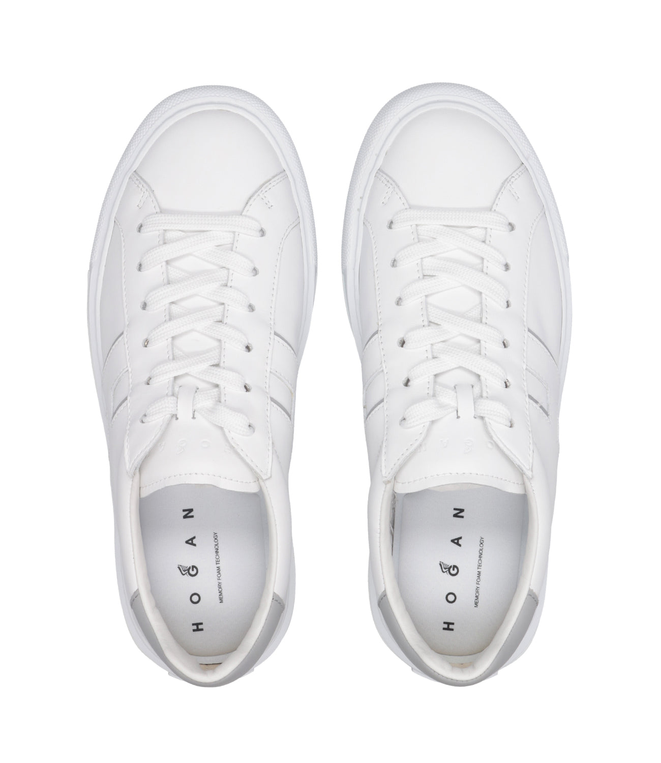 Hogan | Sneakers H691 Allacciato H Bianco e Ghiaccio