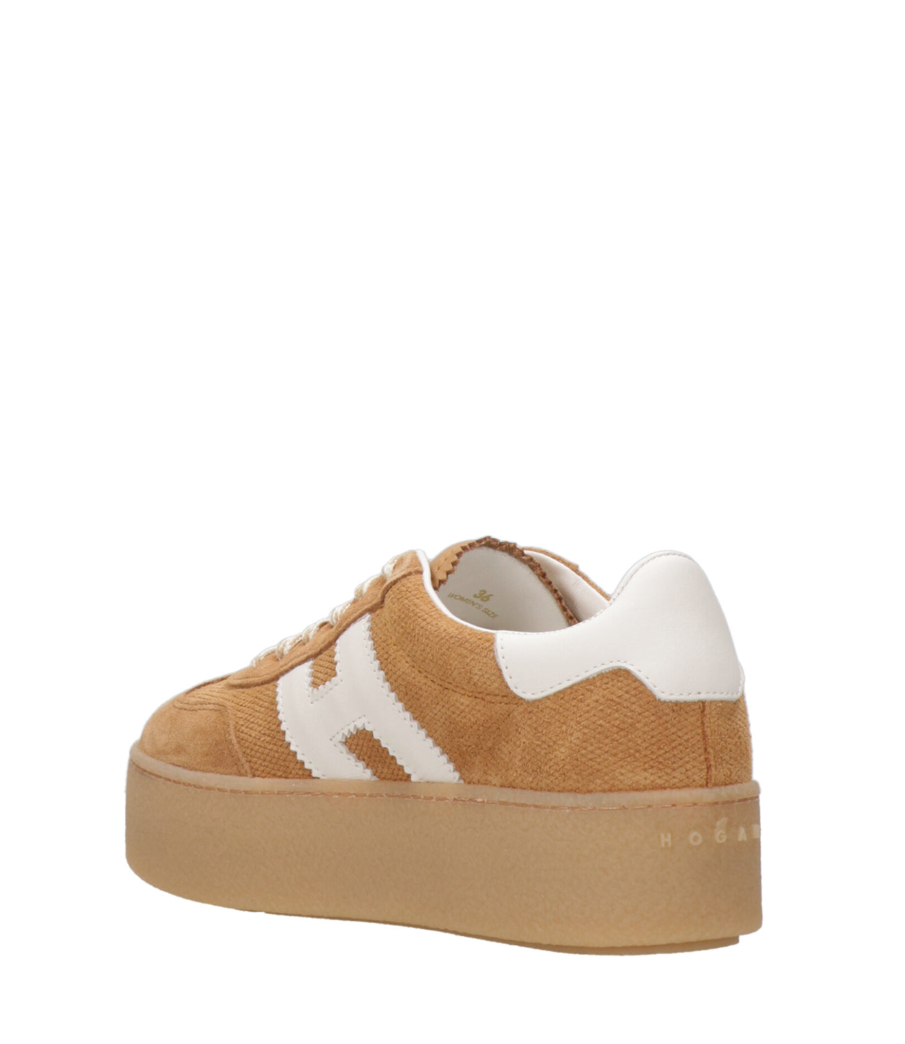 Hogan | Sneakers H698 Allacciato H Cammello e Bianco