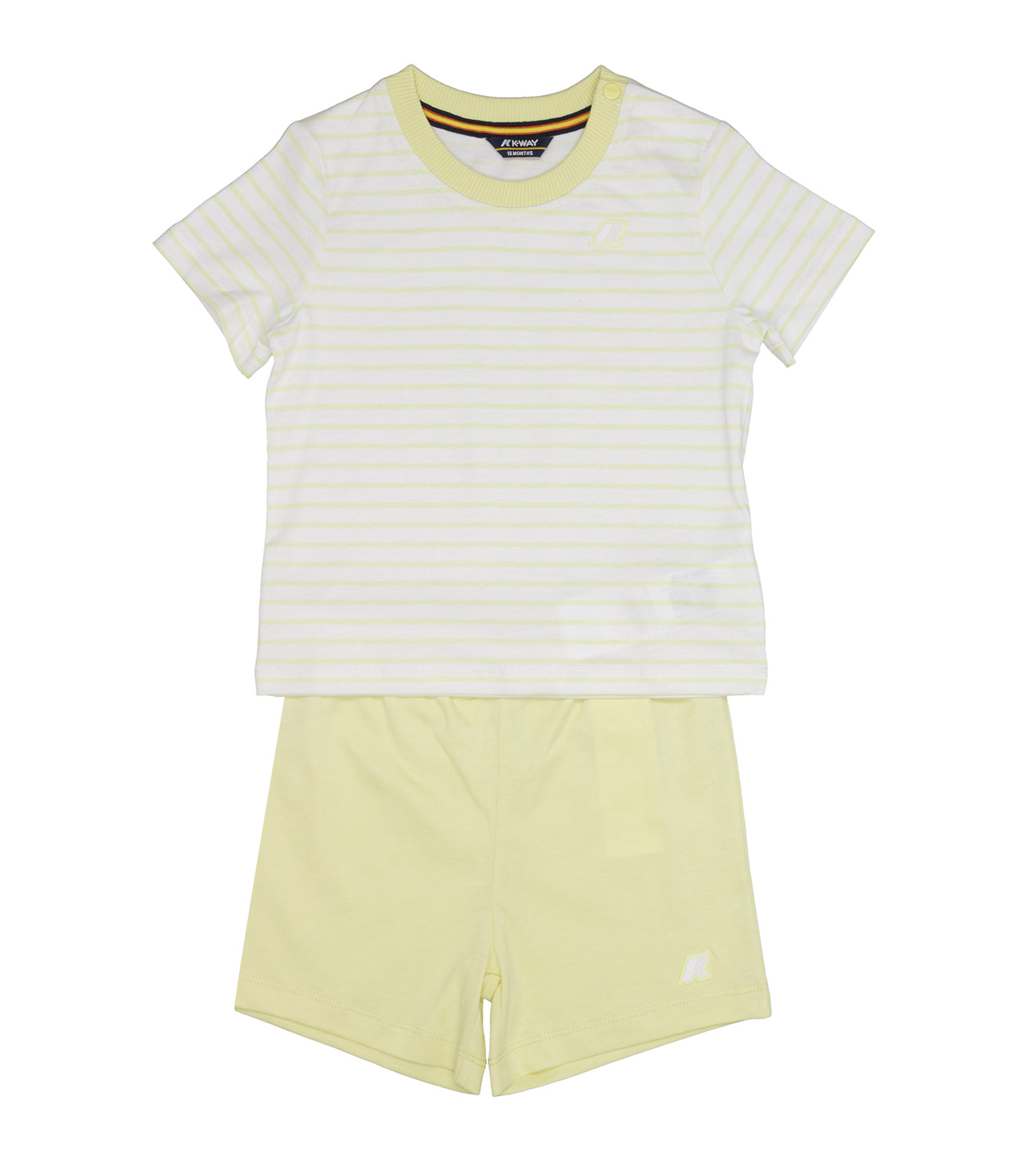 K-Way Kids | Set Felpa Pantalone E. Pete Bianco Giallo