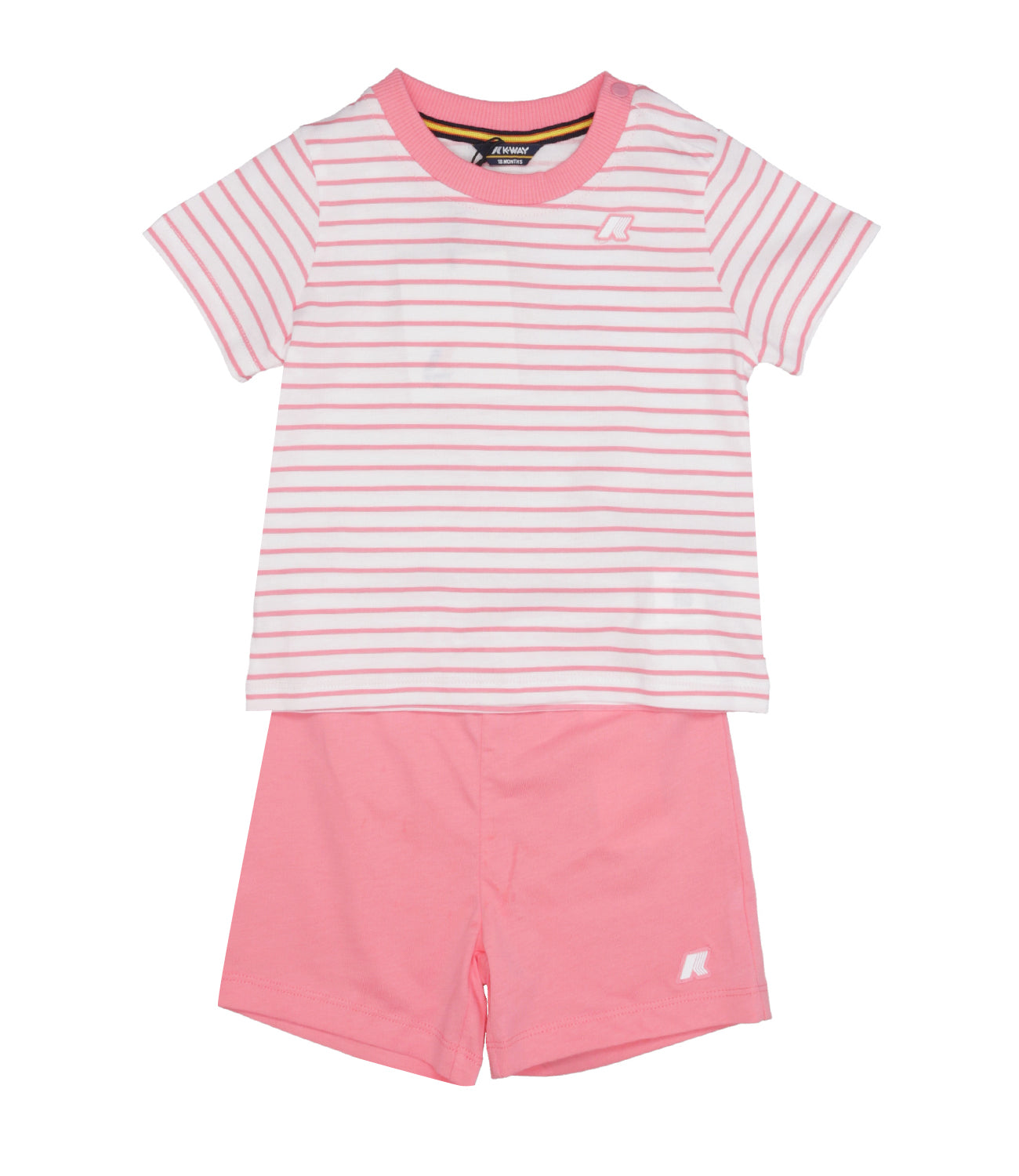 K-Way Kids | Set Felpa Pantalone E. Pete Bianco Rosa