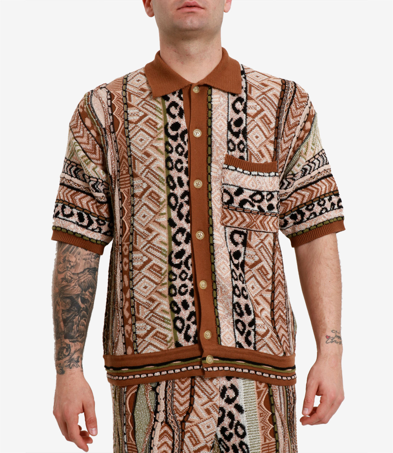 Laneus | Camicia Jacquard Caramel