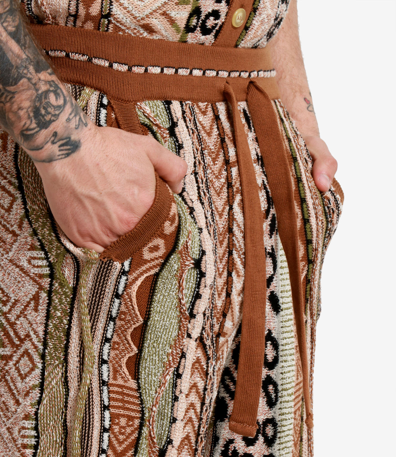 Laneus | Bermuda Jacquard Caramello