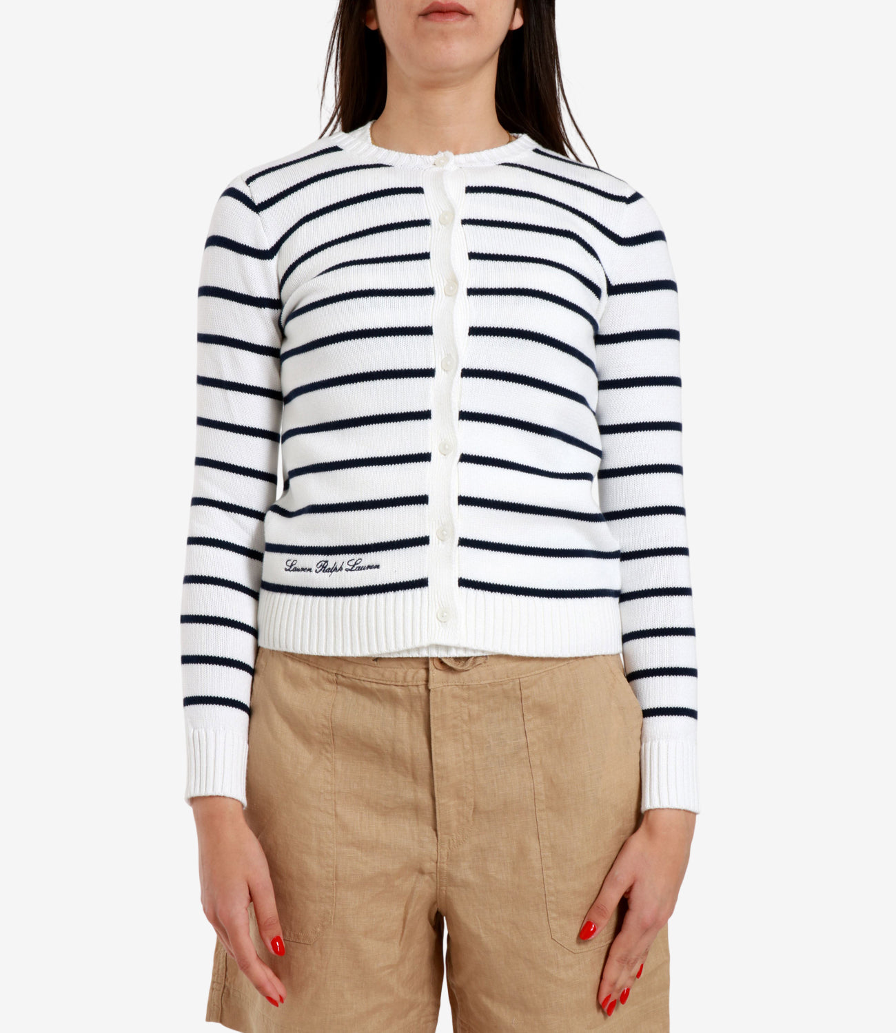 Lauren Ralph Lauren | Cardigan Ralhan Bianco Blu navy