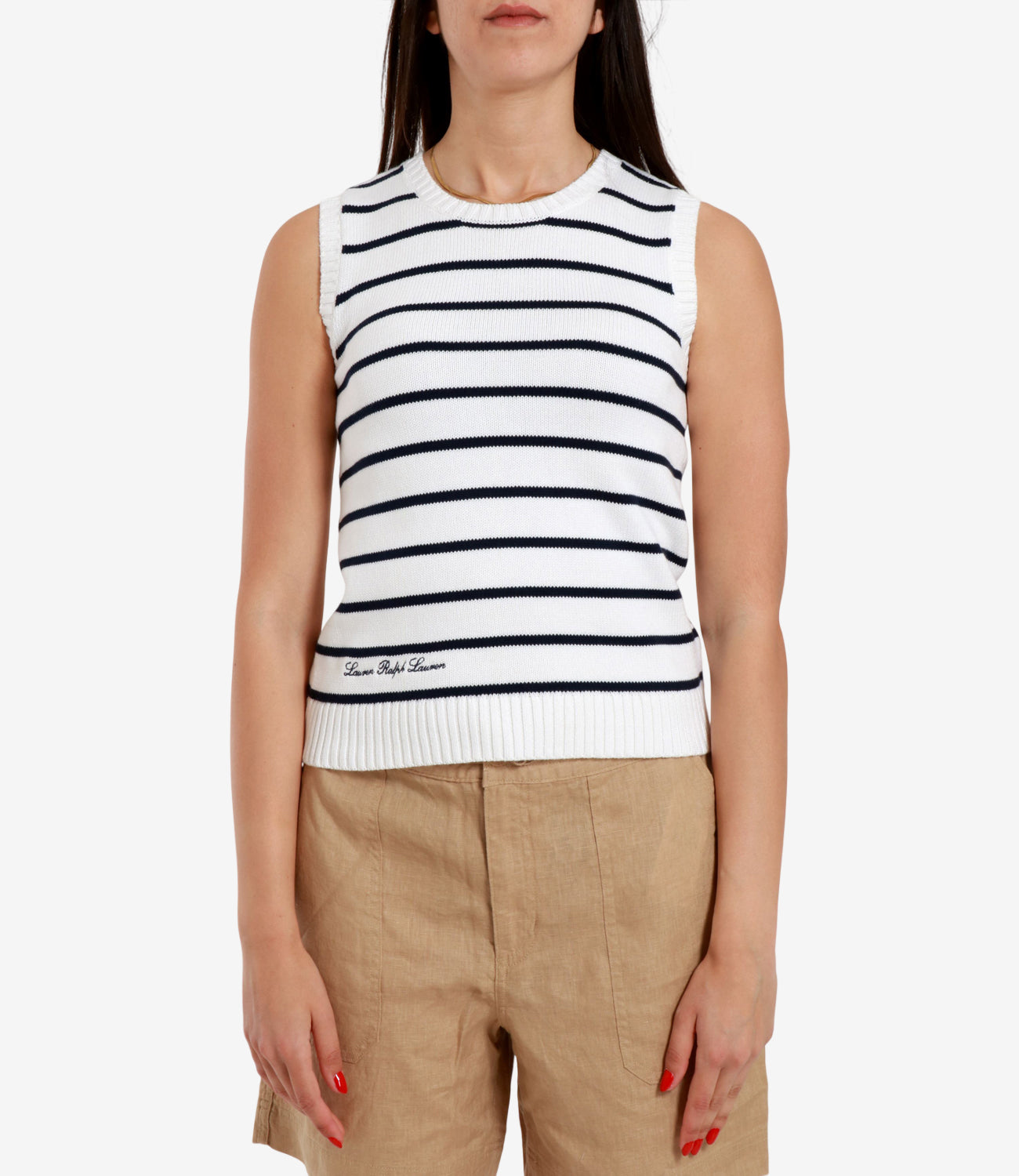 Lauren Ralph Lauren | Gilet Plovelt Bianco Blu navy
