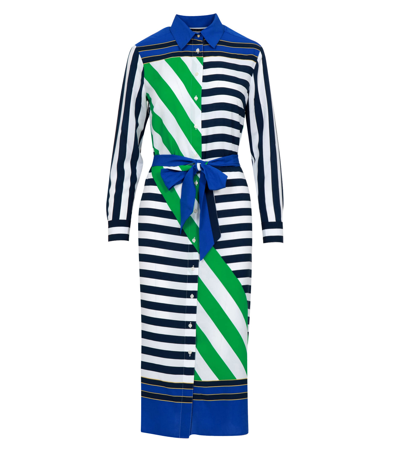Lauren Ralph Lauren | Abito Fayella Blu Navy Bianco e Verde