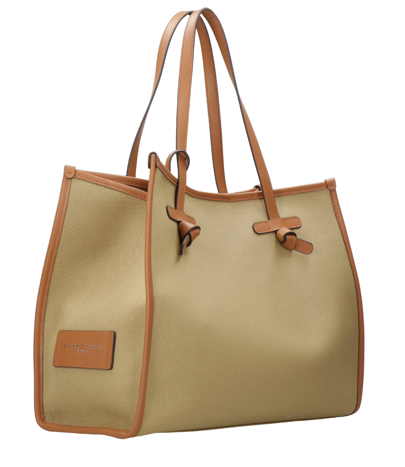 Marcella Club | Borsa a Spalla Tortora Corda Caramello