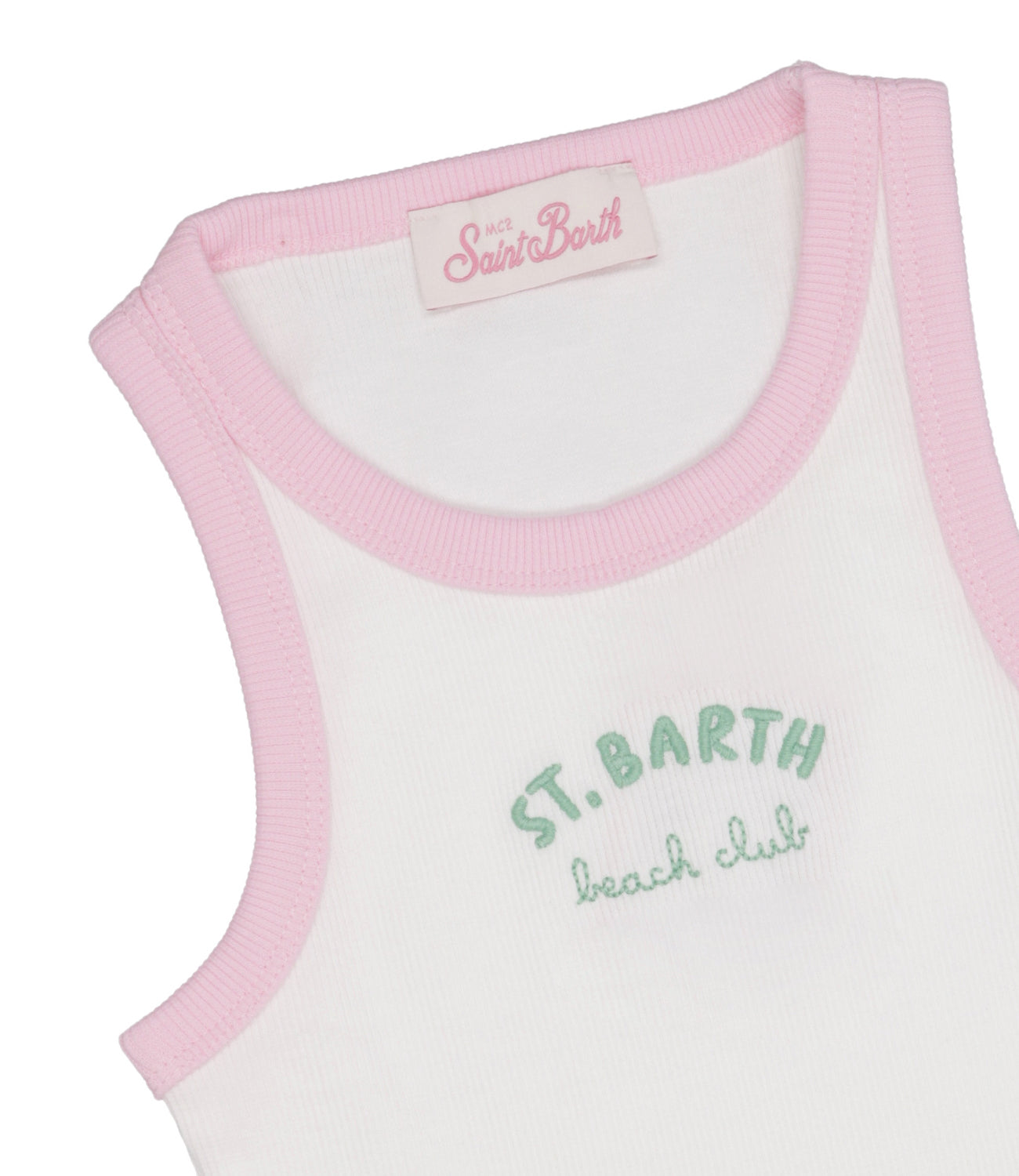 MC2 Saint Barth Kids | Top Bianco e Rosa