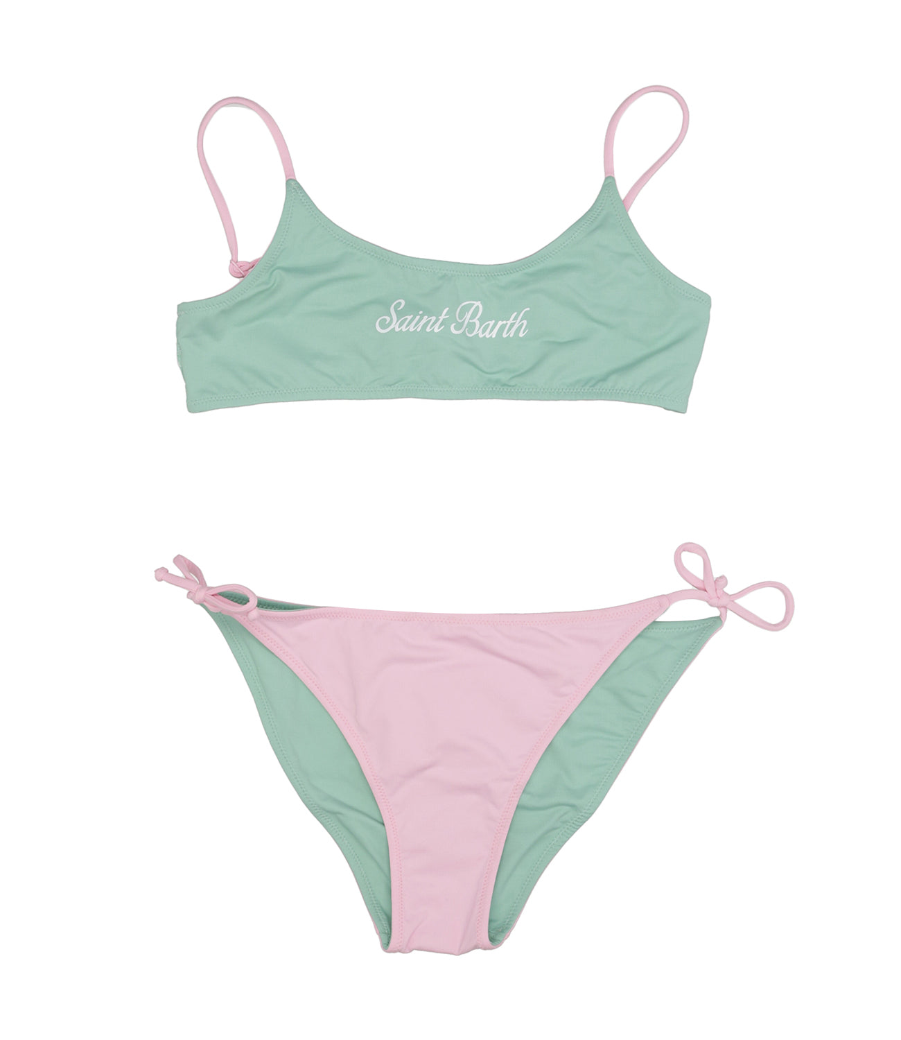 MC2 Saint Barth Kids | Costume Bikini Jaiden Double Verde e Rosa