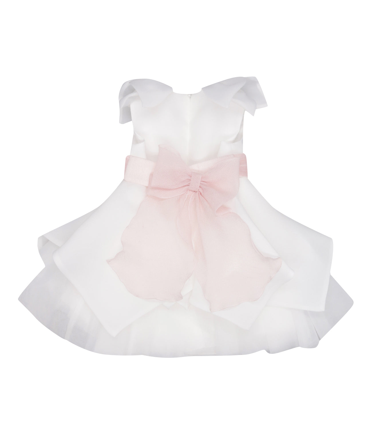 Minù | Abito Bianco Rosa scuro