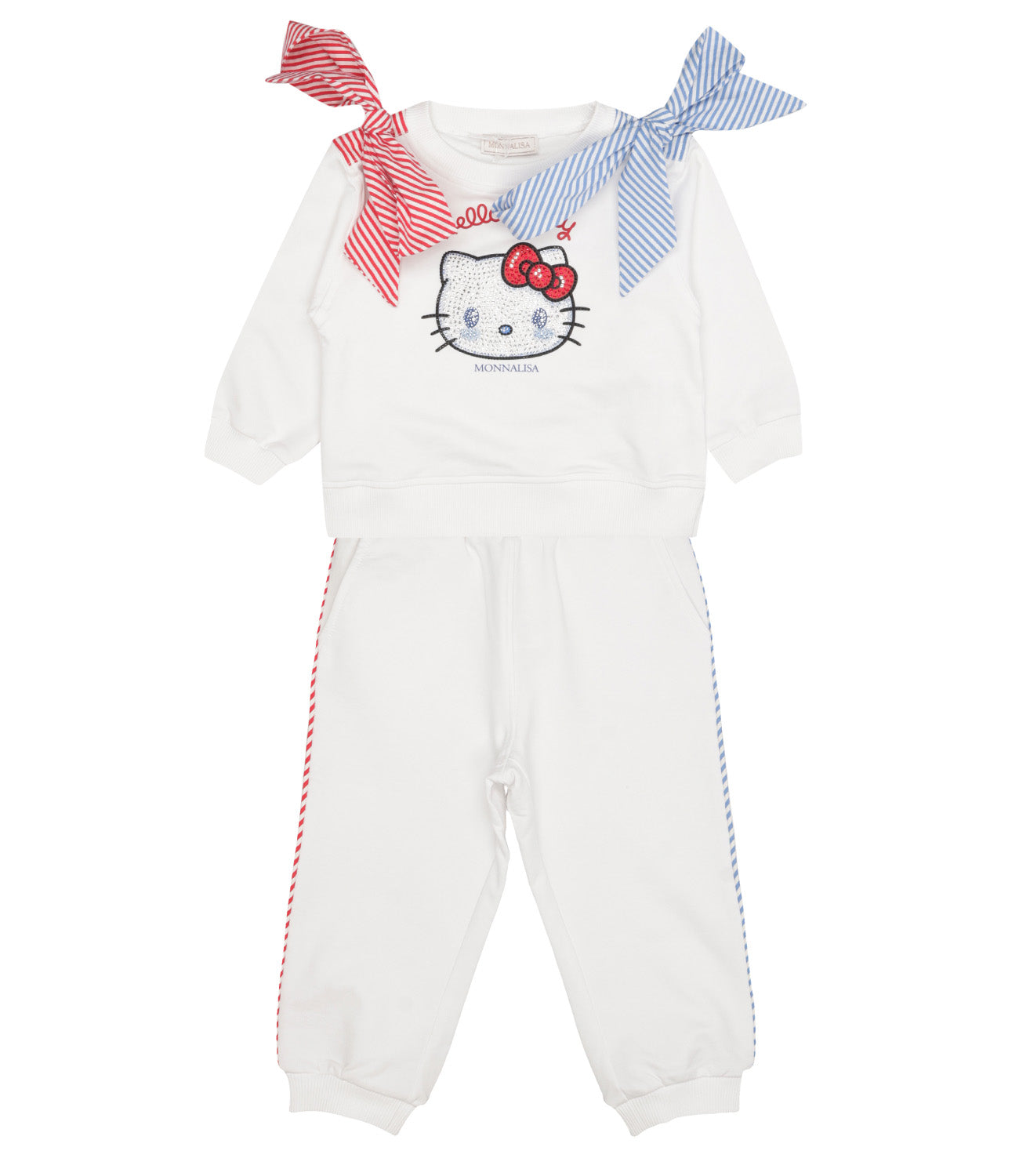 Monnalisa | Set Felpa Pantalone Bianco