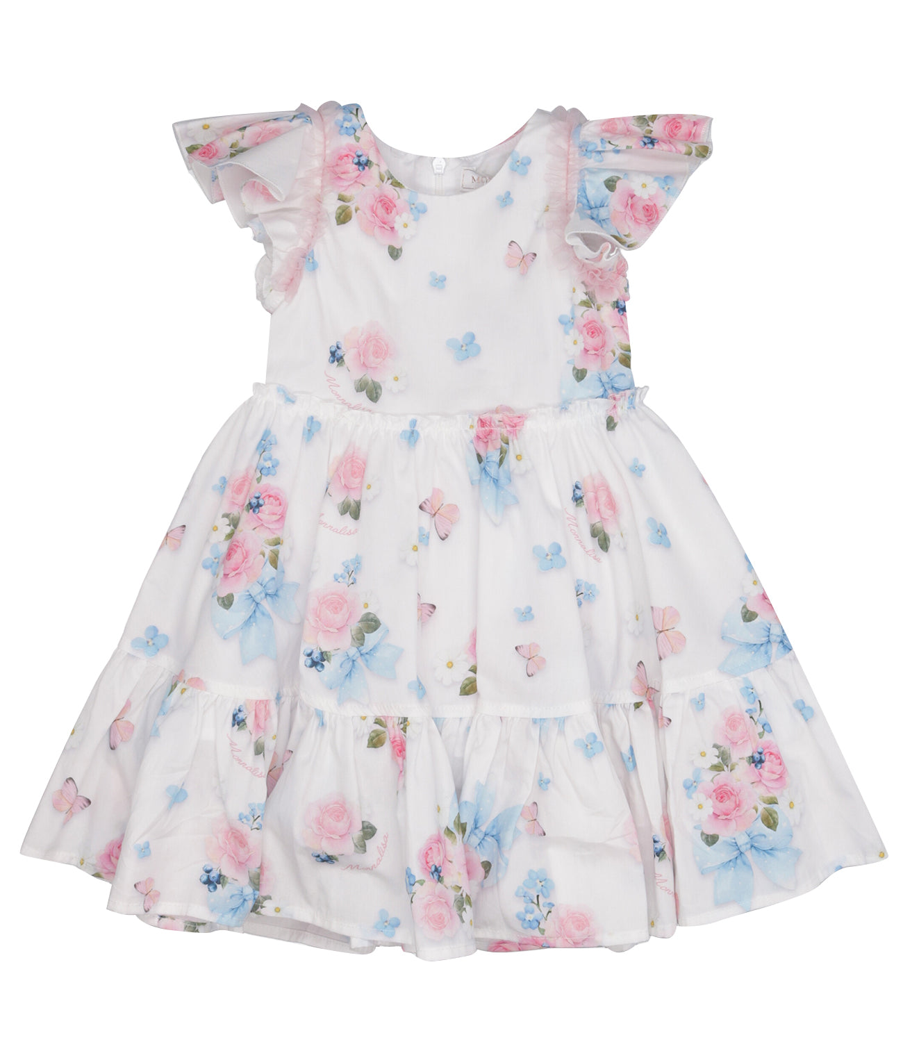 Monnalisa | Abito Bianco Rosa e Celeste