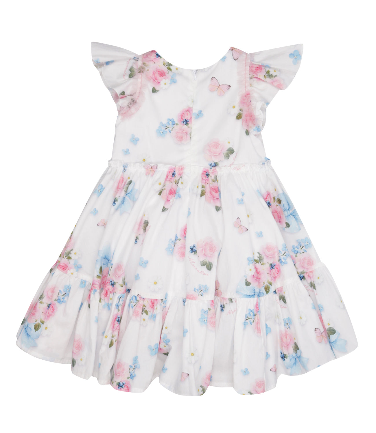 Monnalisa | Abito Bianco Rosa e Celeste