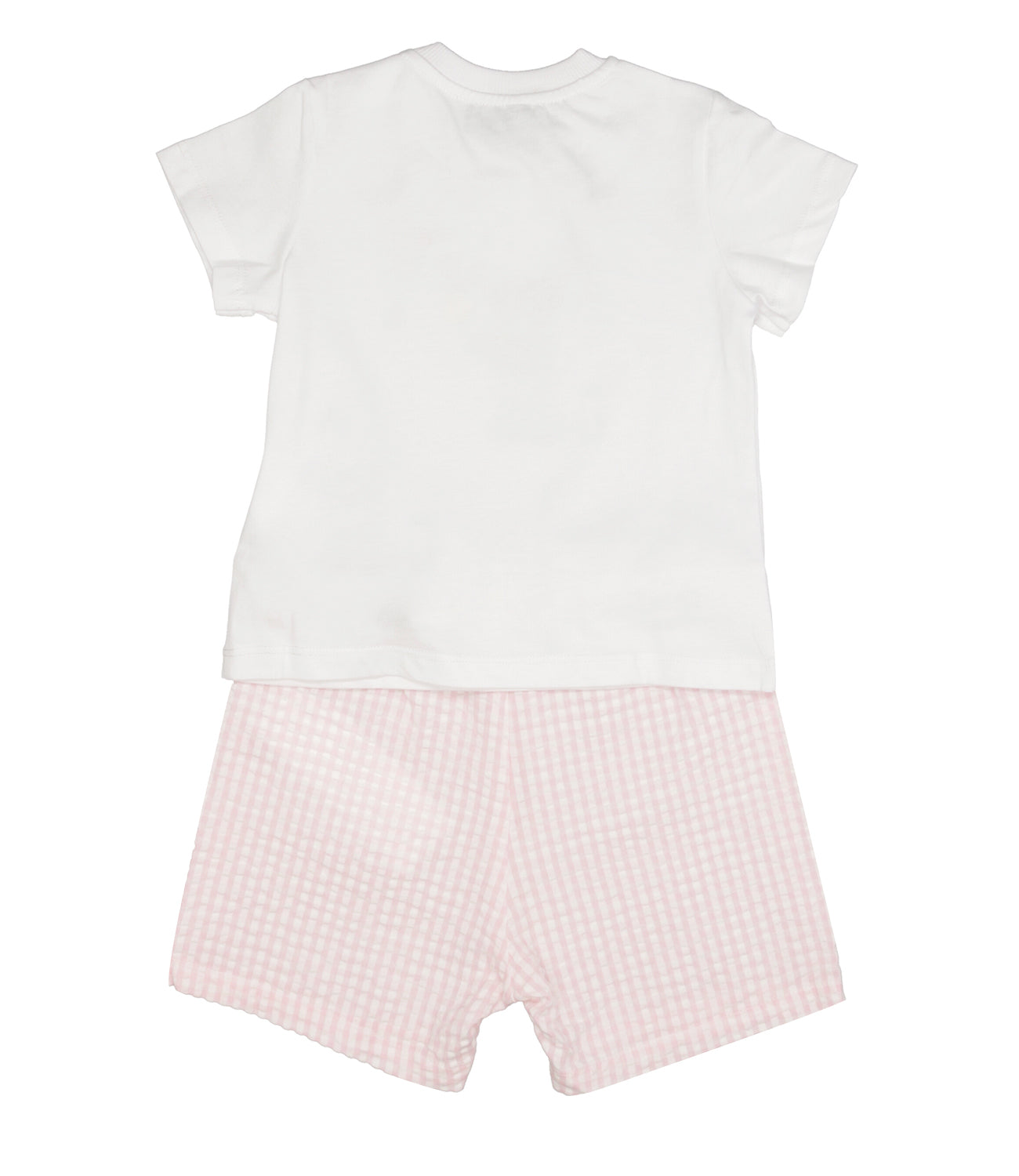 Moschino Baby | Set Maglia Shorts Rosa Bianco
