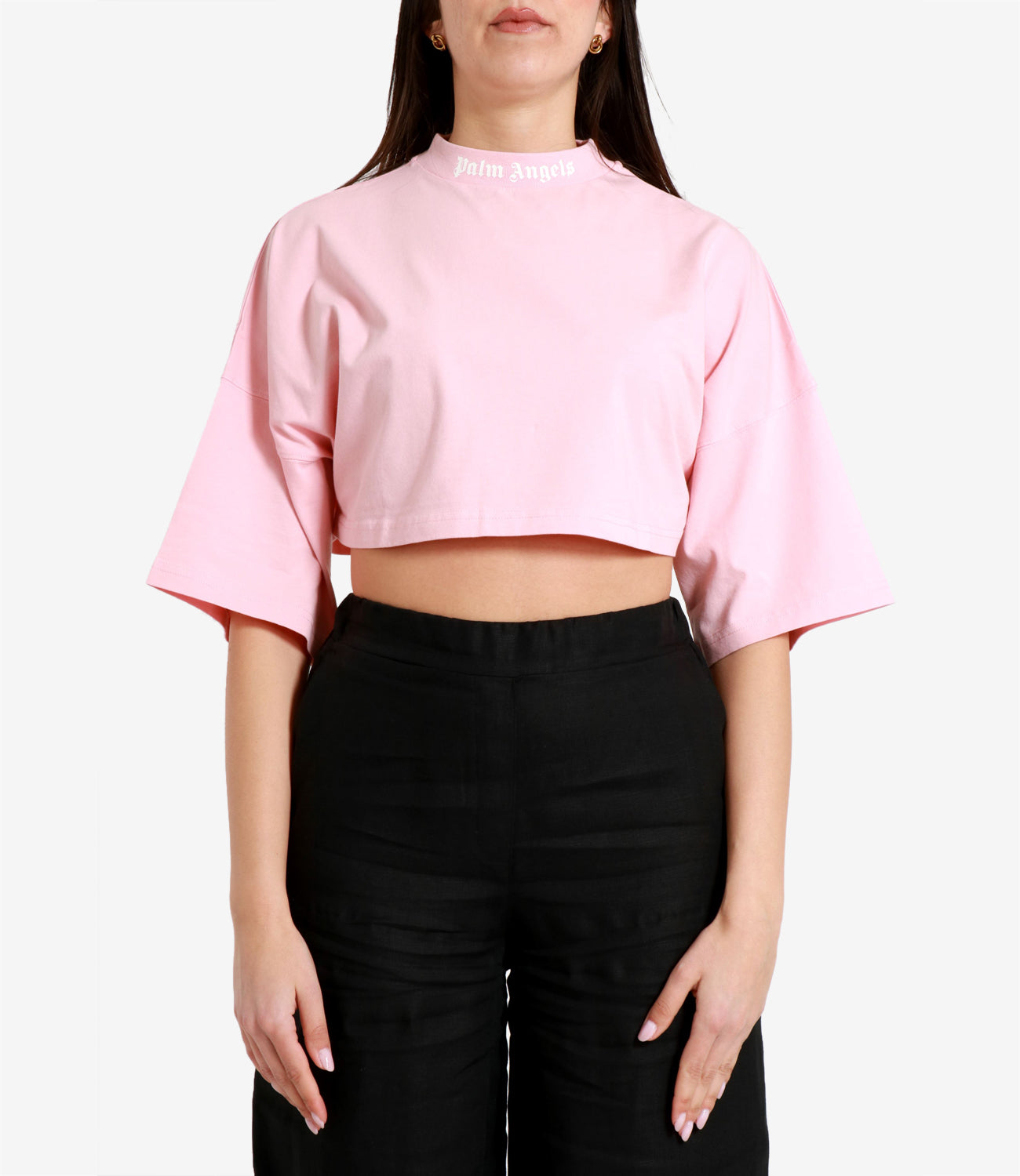 Palm Angels | T-Shirt Rosa Bianco
