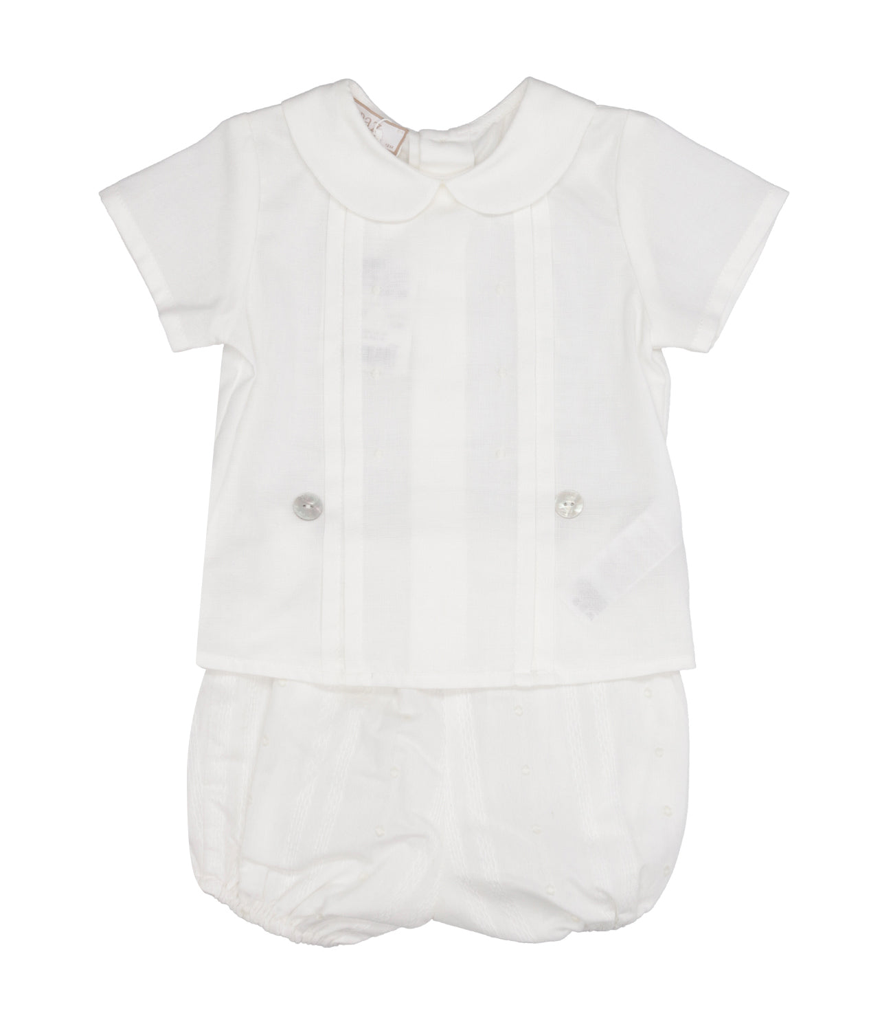 Paz Rodriguez | Set Camicia Bermuda Paz Cream