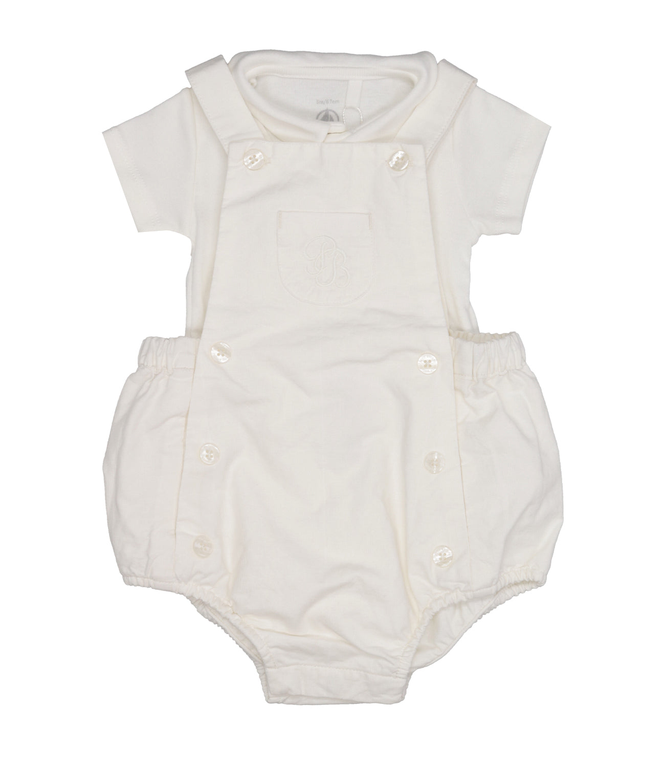 Petit Bateau | Set Polo Salopette Panna
