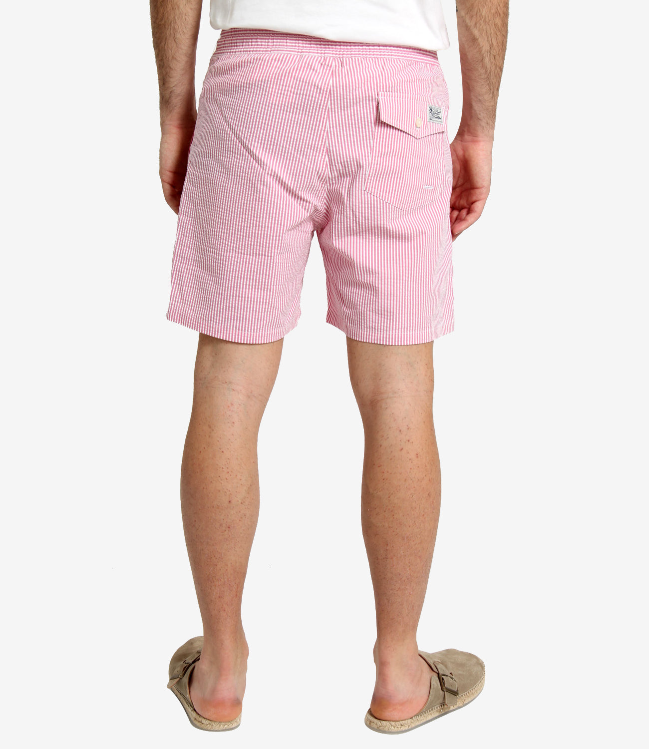 Polo Ralph Lauren | Costume Boxer Traveler Classic Swim Rosa e Bianco