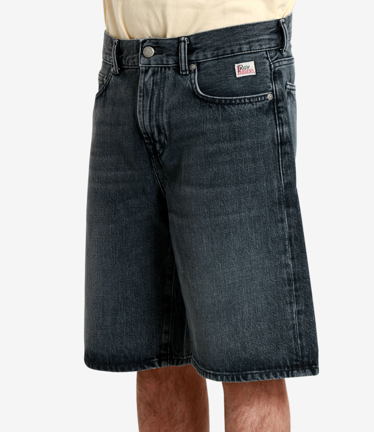 Roy Roger's | Bermuda Cult Wide Denim nero