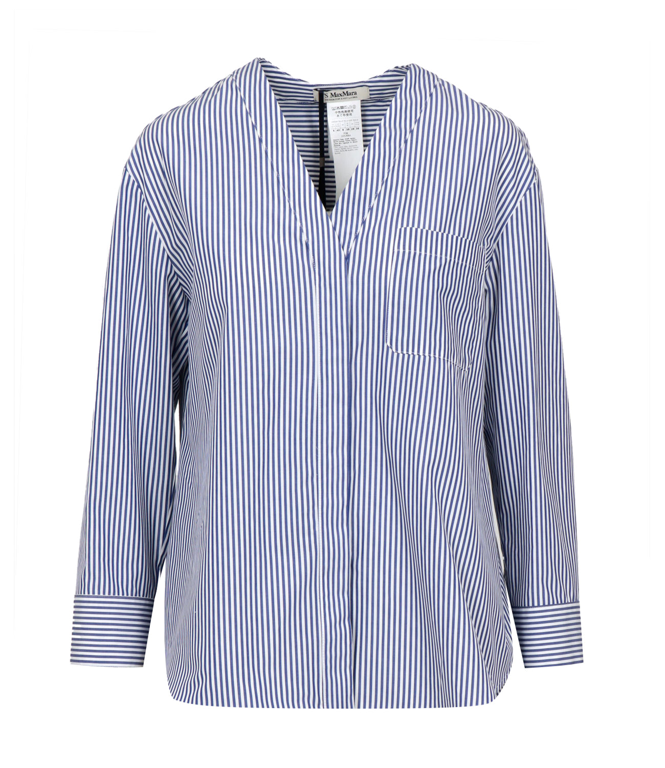 S Max Mara | Camicia Smmchicca Avio e Bianco