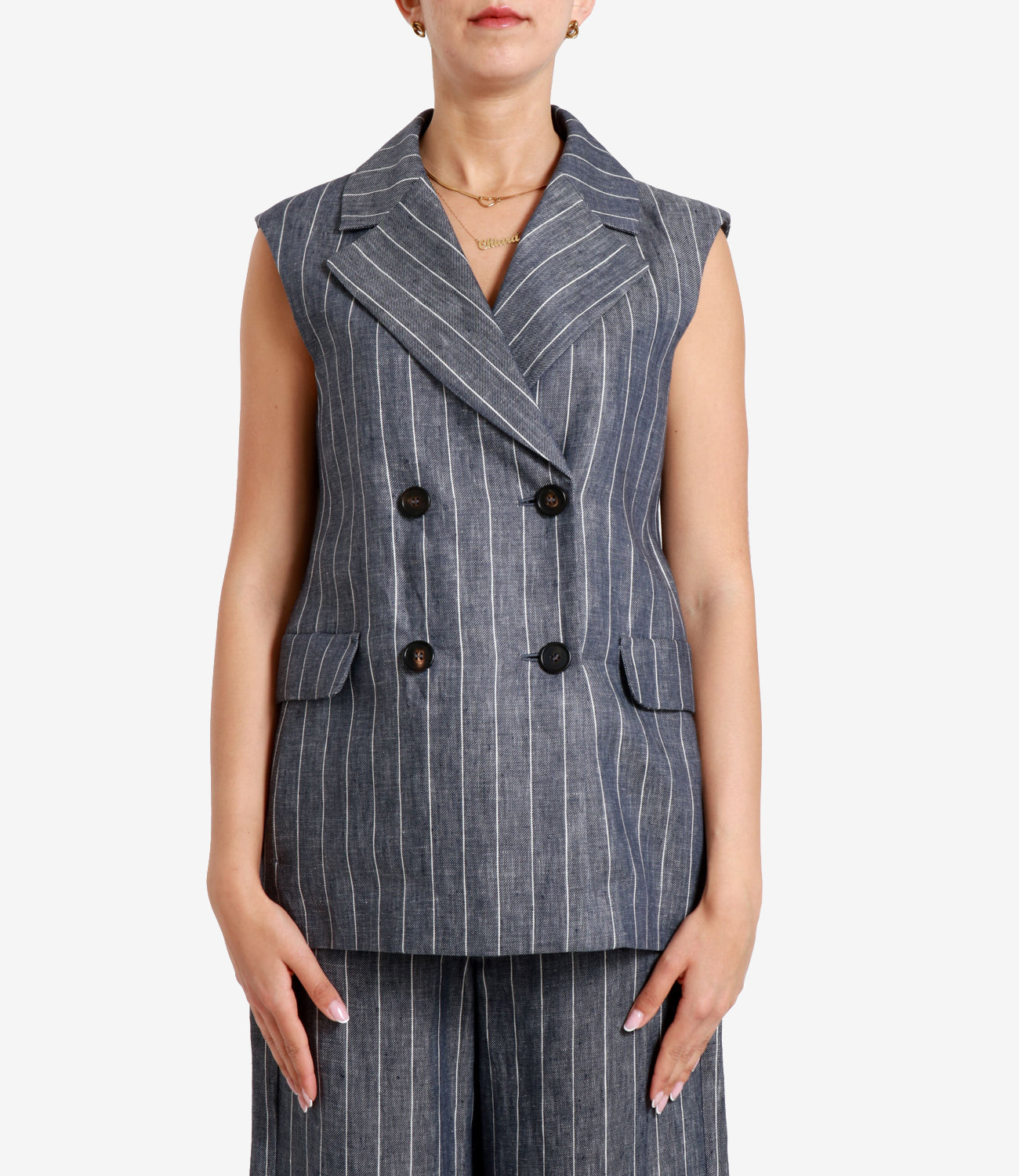 S Max Mara | Gilet Ballo Blu marino