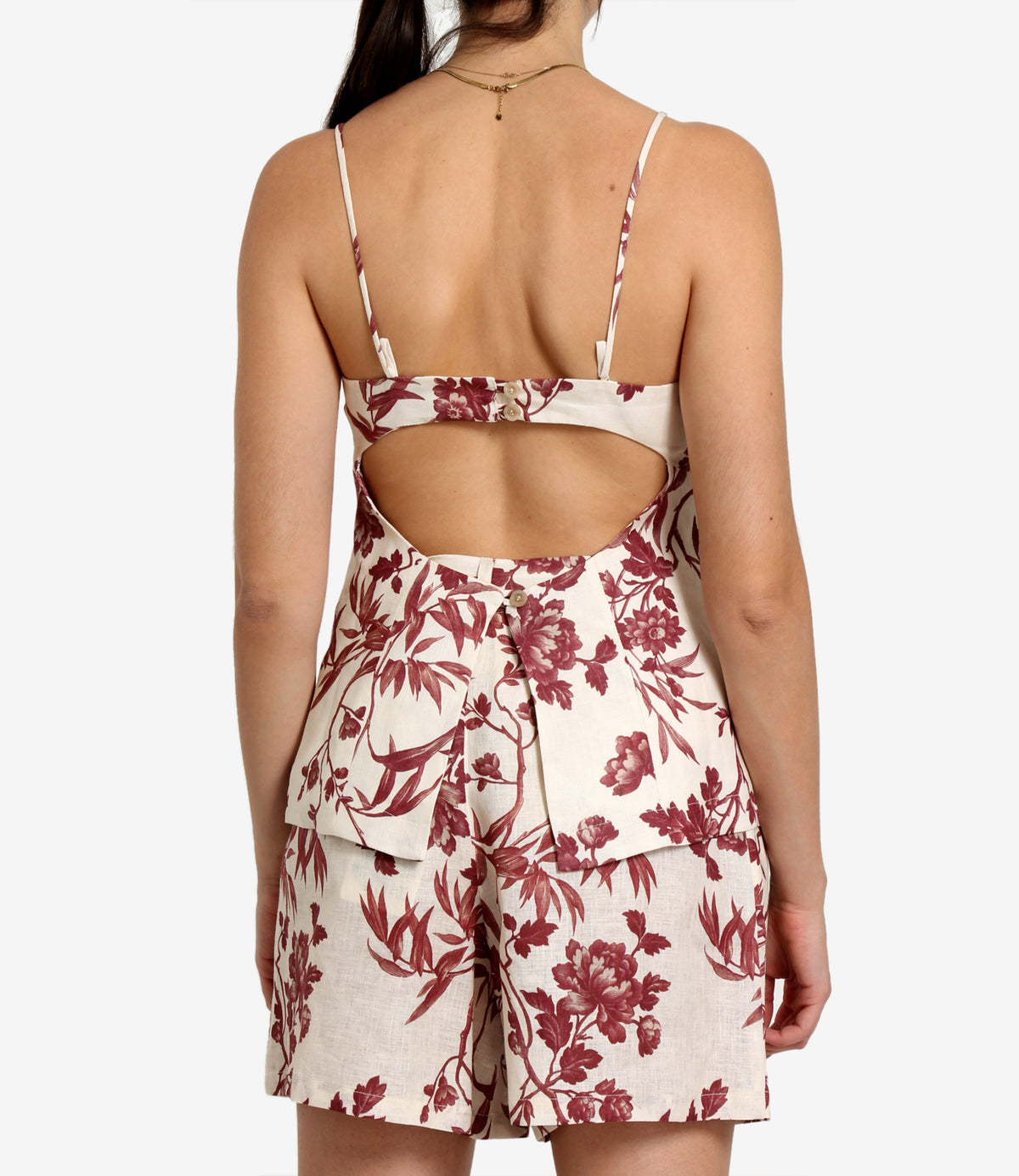 Semicouture | Top Lareyna Ecru Bordeaux