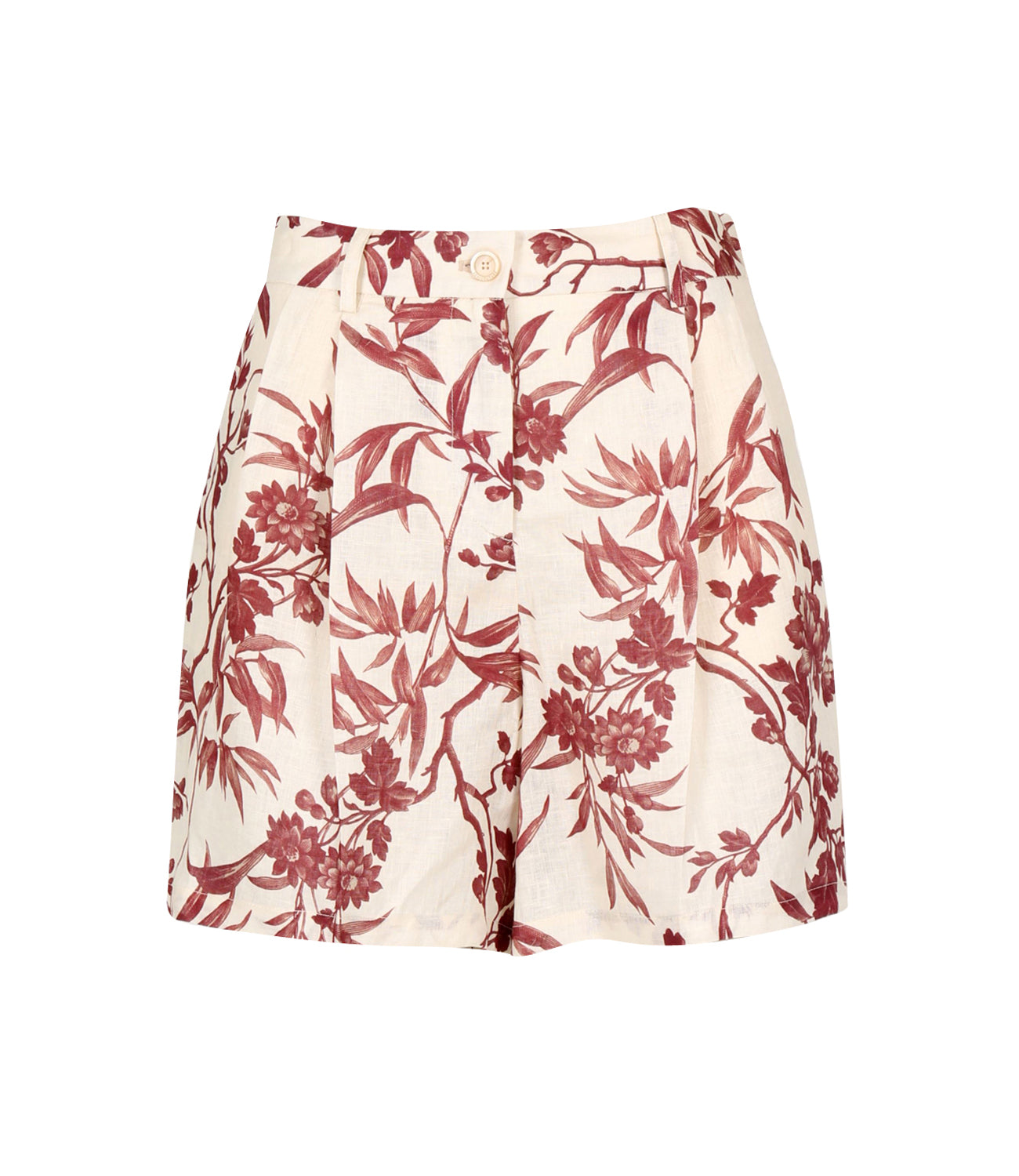 Semicouture | Shorts Cadence Ecru Bordeaux