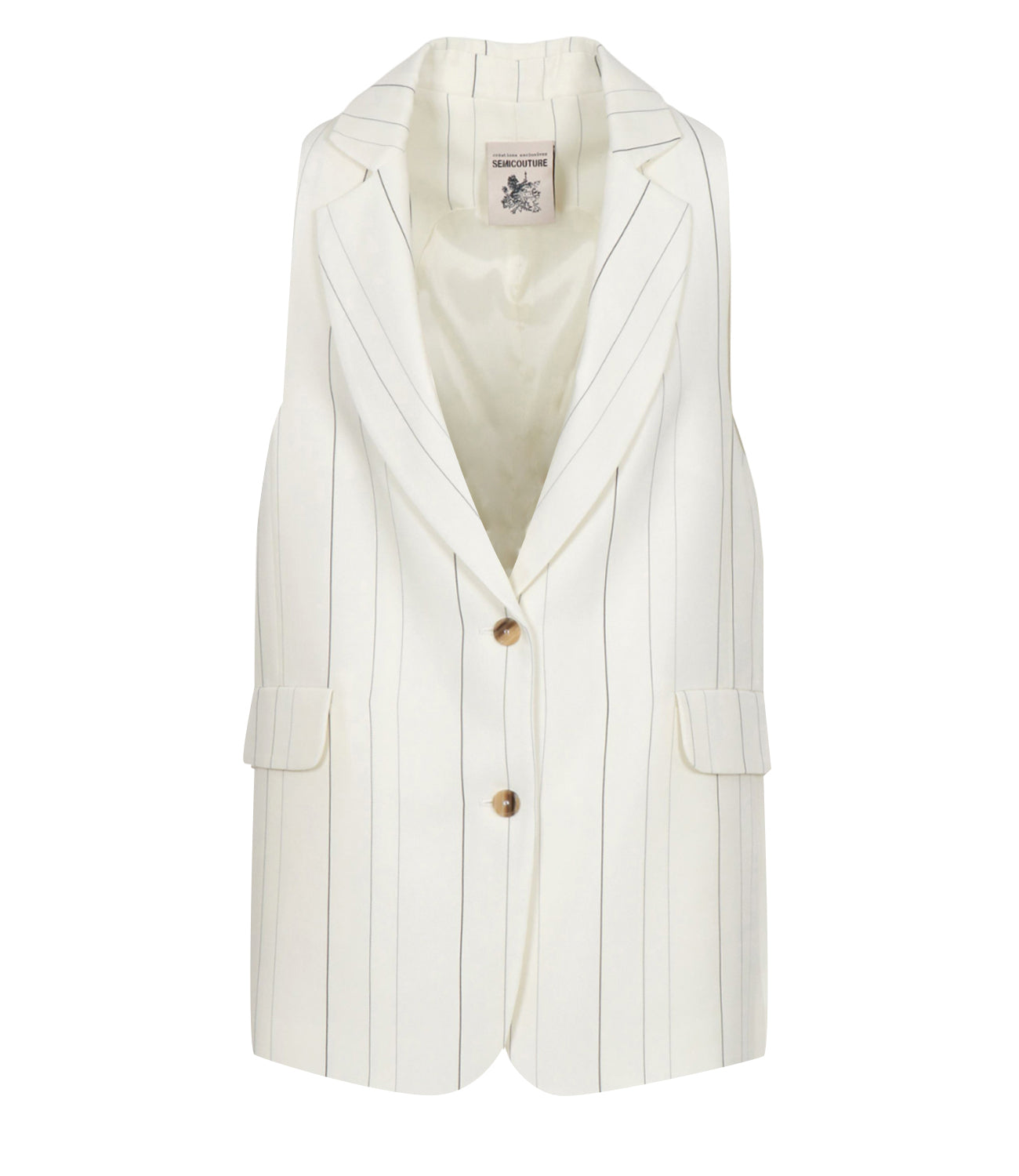 Semicouture | Gilet Elenoir Panna e Nero