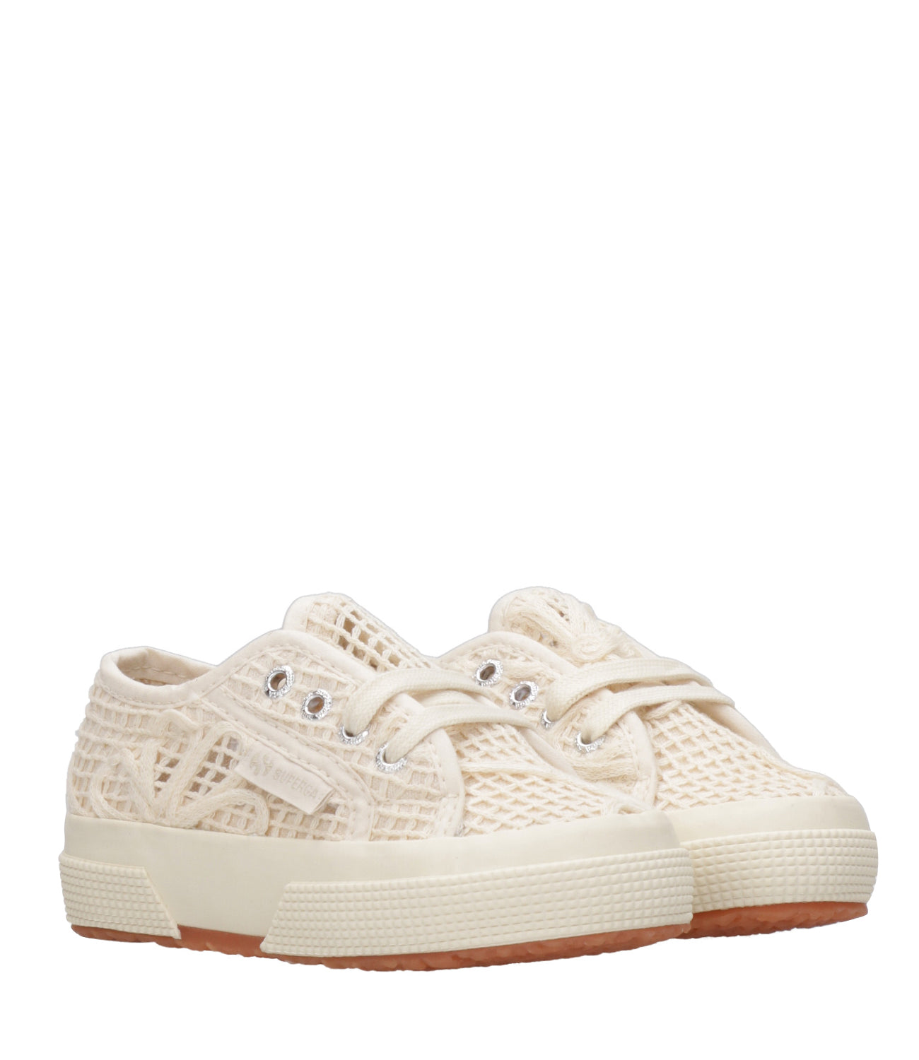 Superga Kids | Sneakers 2750 Net Flower Crochet Beige Bianco