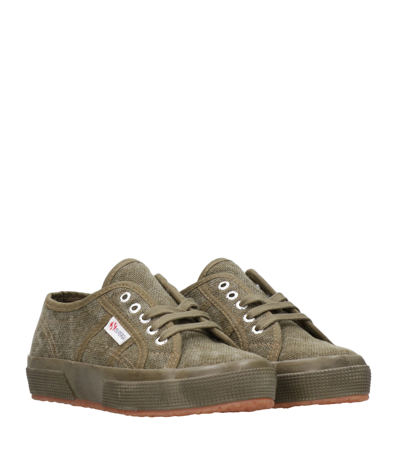 Superga Kids | Sneakers 2750 Cotton Stone Wash Verde militare