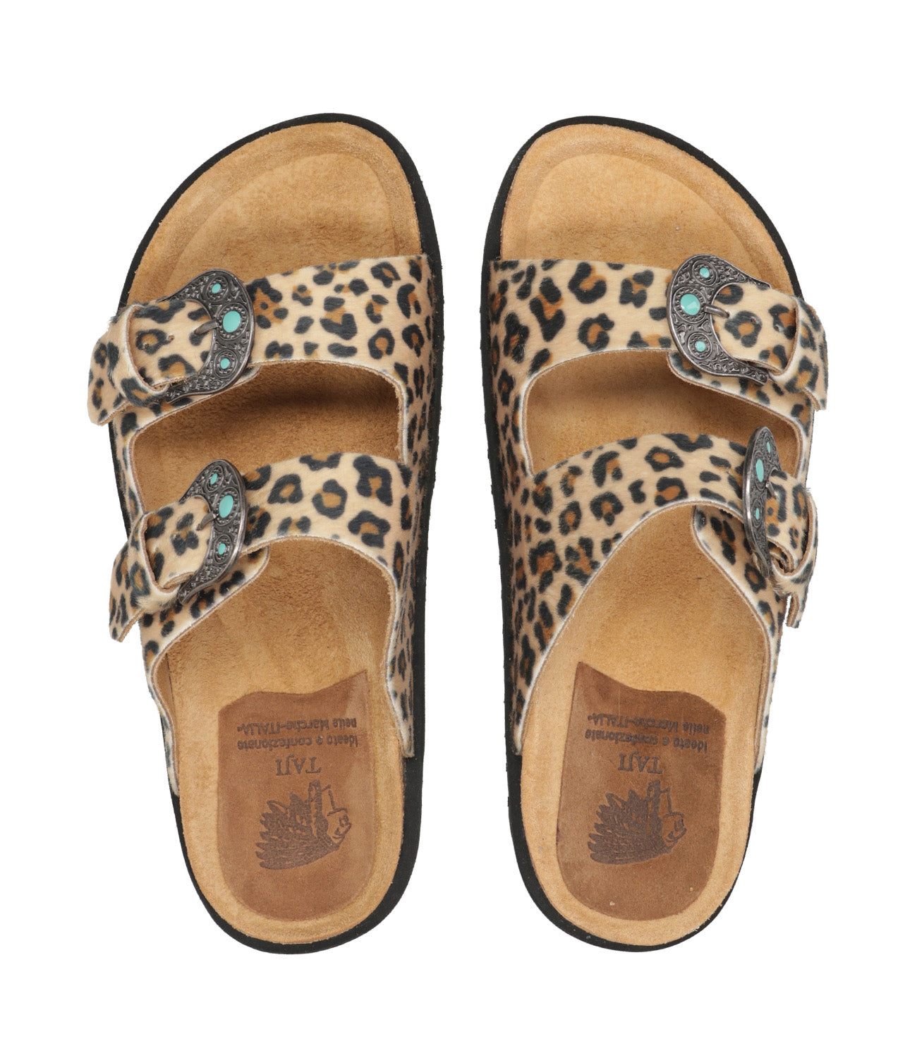 Taji | Ciabatta Buckle Platform Leopardo Leopardo