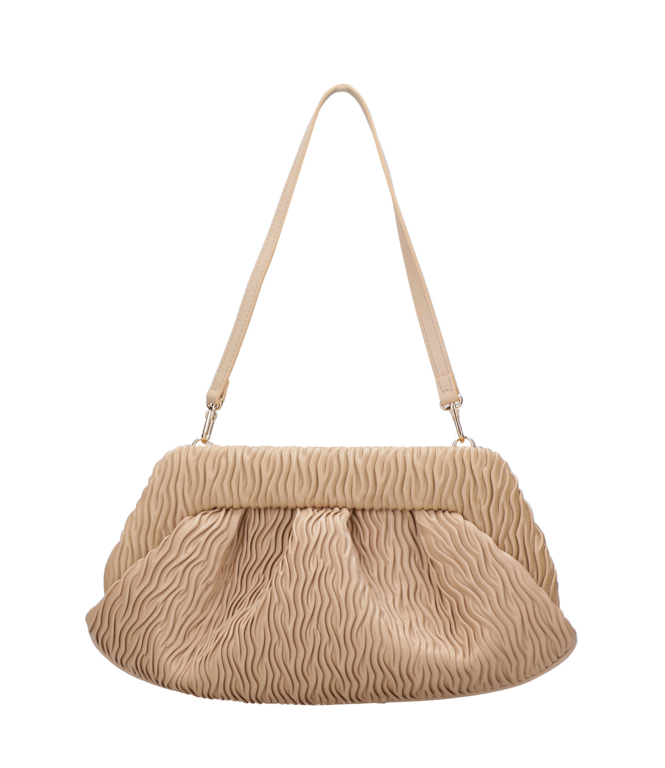 Themoirè | Pochette Bios Baguette Arricciato Sabbia