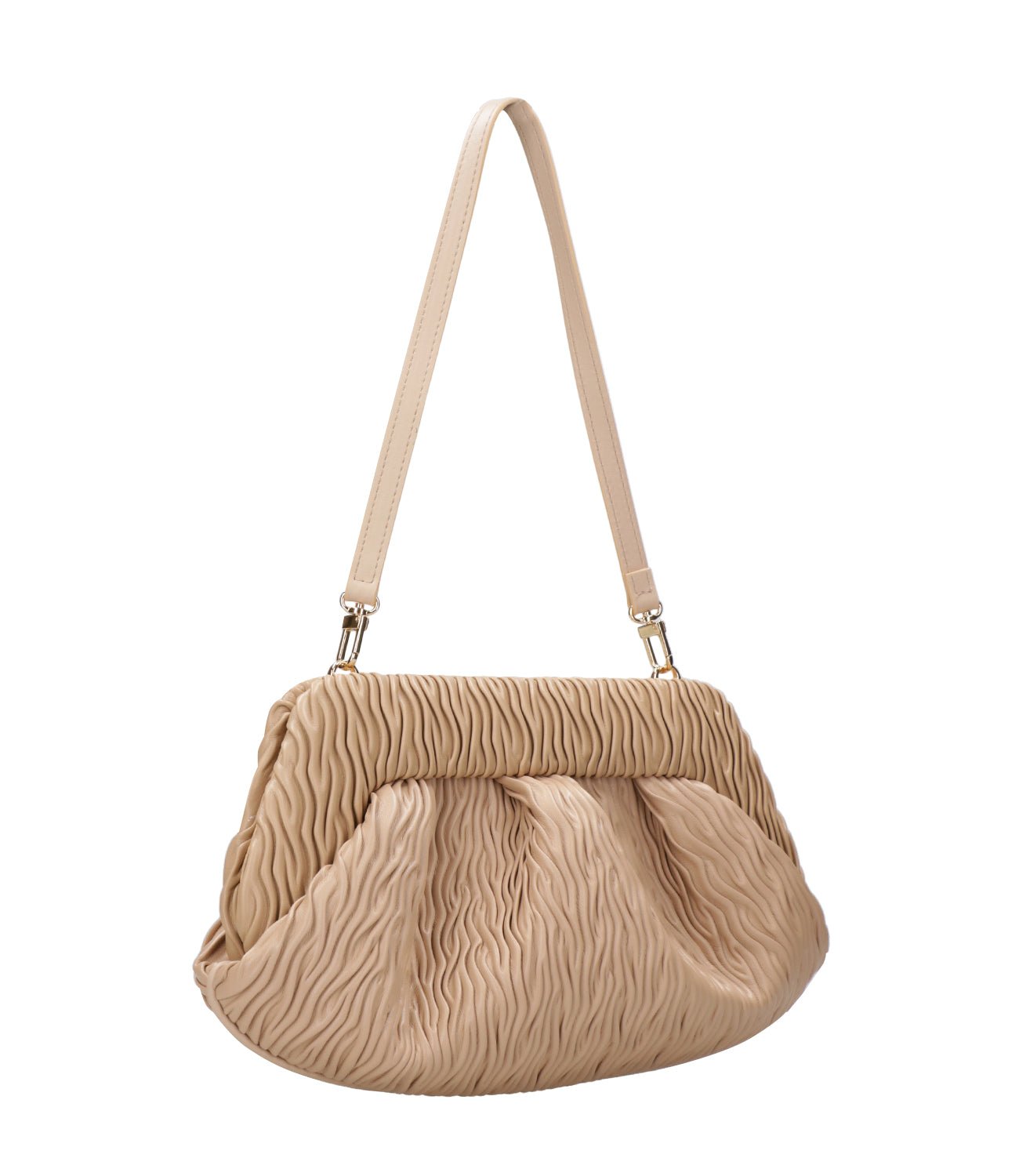 Themoirè | Pochette Bios Baguette Arricciato Sabbia