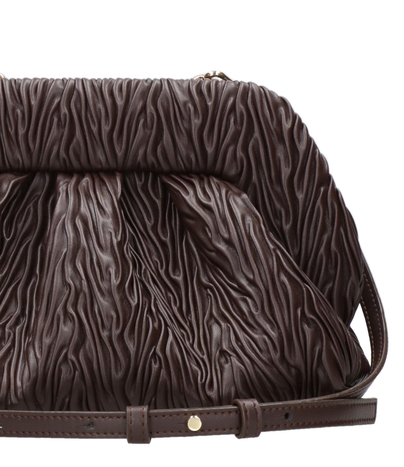 Themoirè | Clutch Bios Medium Arricciato Cioccolato
