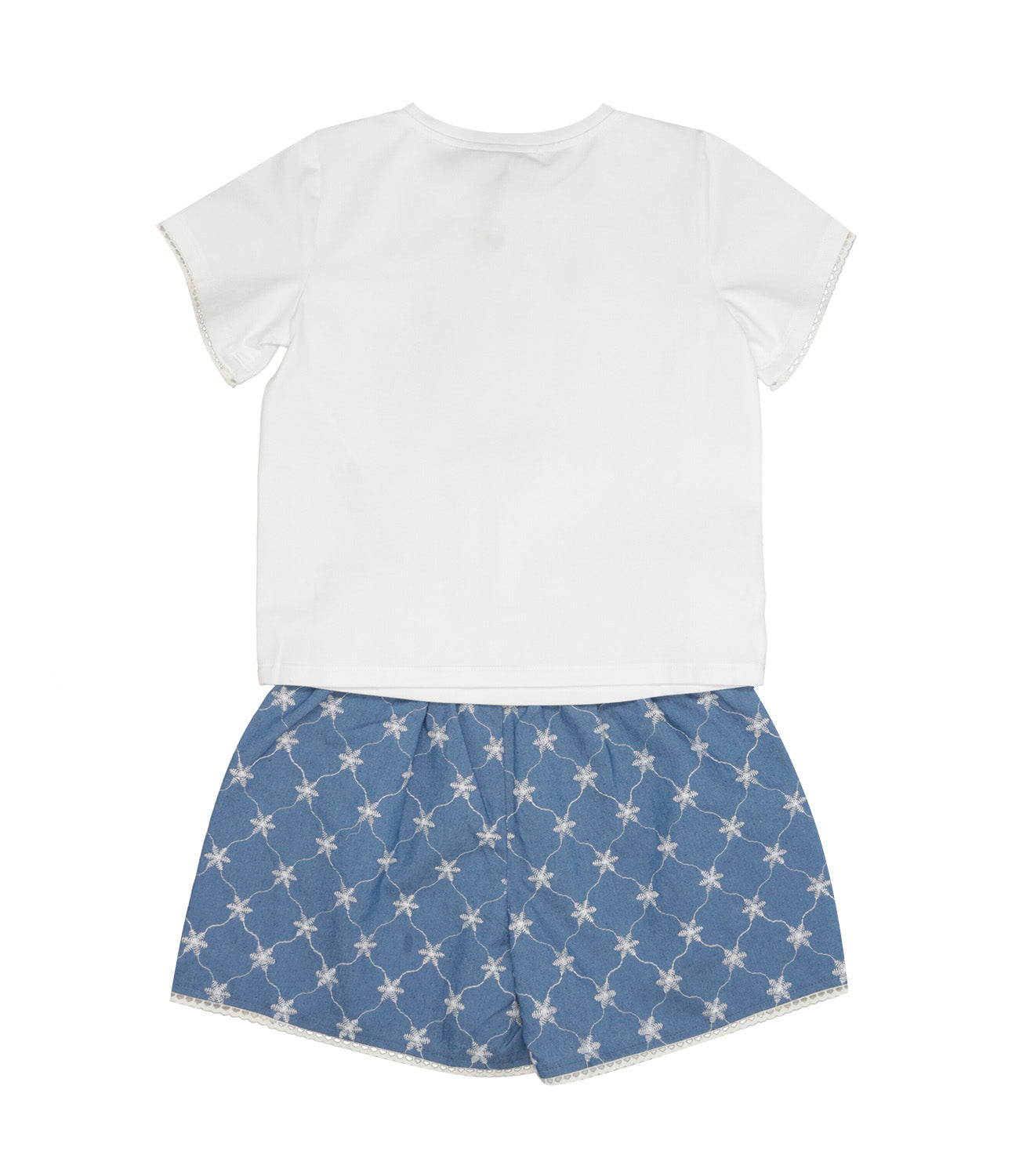 Twinset Kids | Set T-Shirt Shorts Denim medio