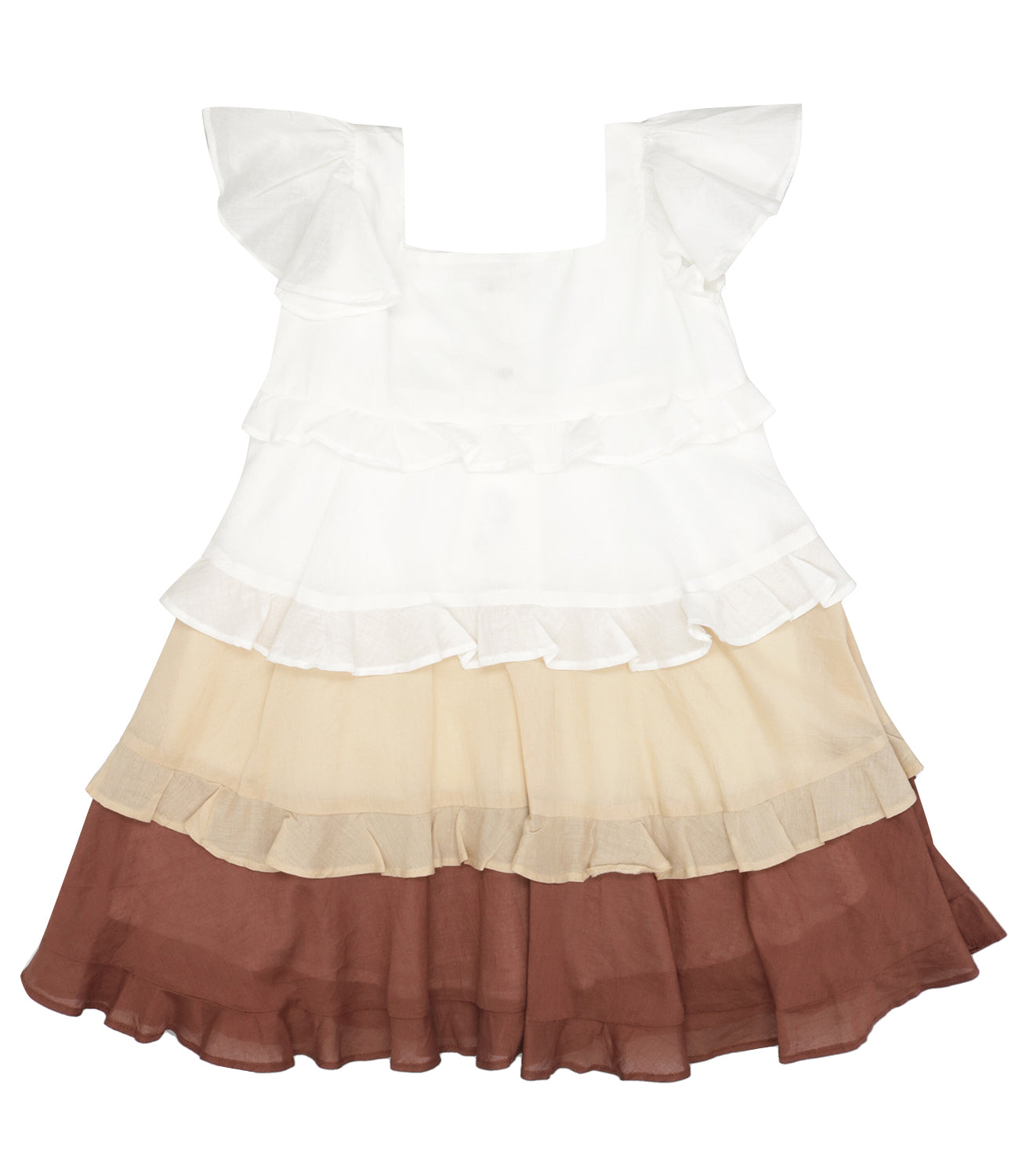Twinset Kids | Abito Bianco Beige Marrone scuro