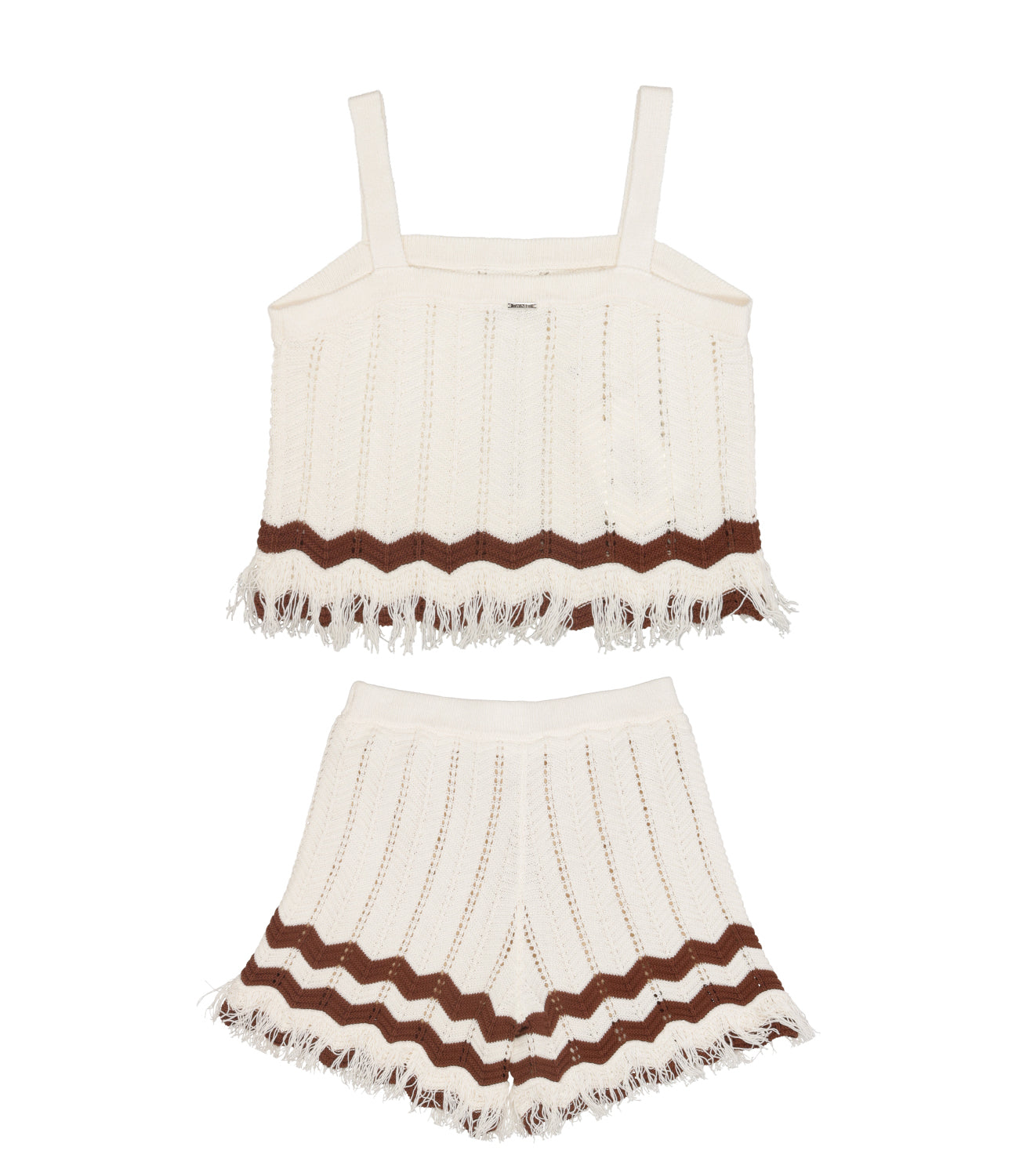 Twinset Kids | Set Top Shorts Beige Marrone