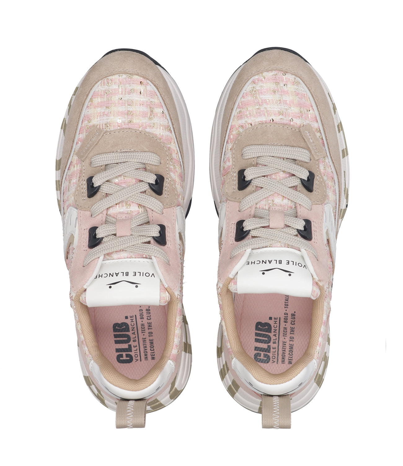 Voile Blanche | Sneakers Club105 Rosa e Beige