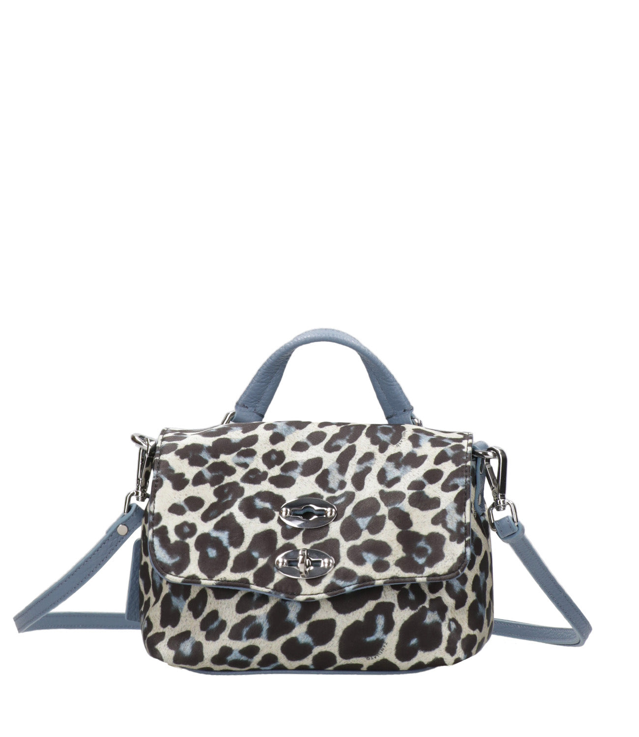 Zanellato | Borsa a Tracolla Postina Baby Rimboccata Tokyo Animalier Leopardo Turchese