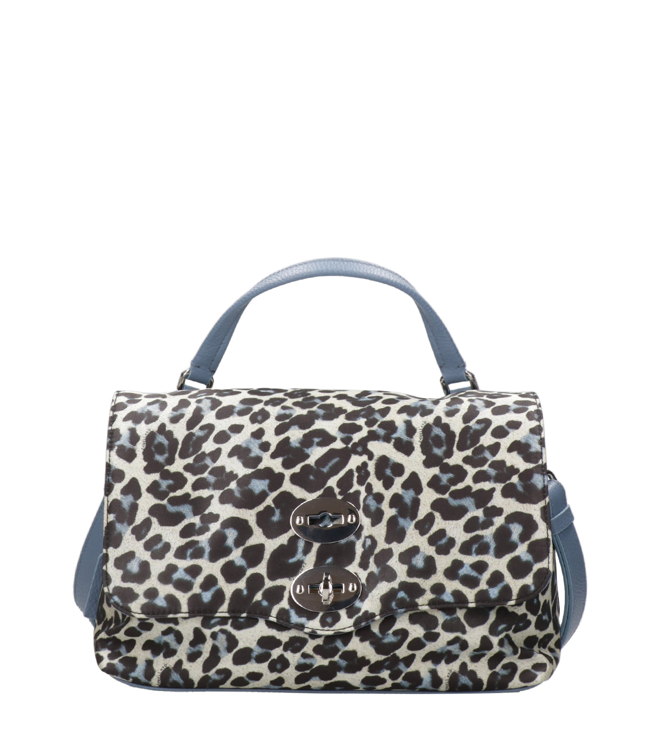 Zanellato | Borsa a Tracolla Postina Rimboccata Tokyo Animalier Leopardo Turchese
