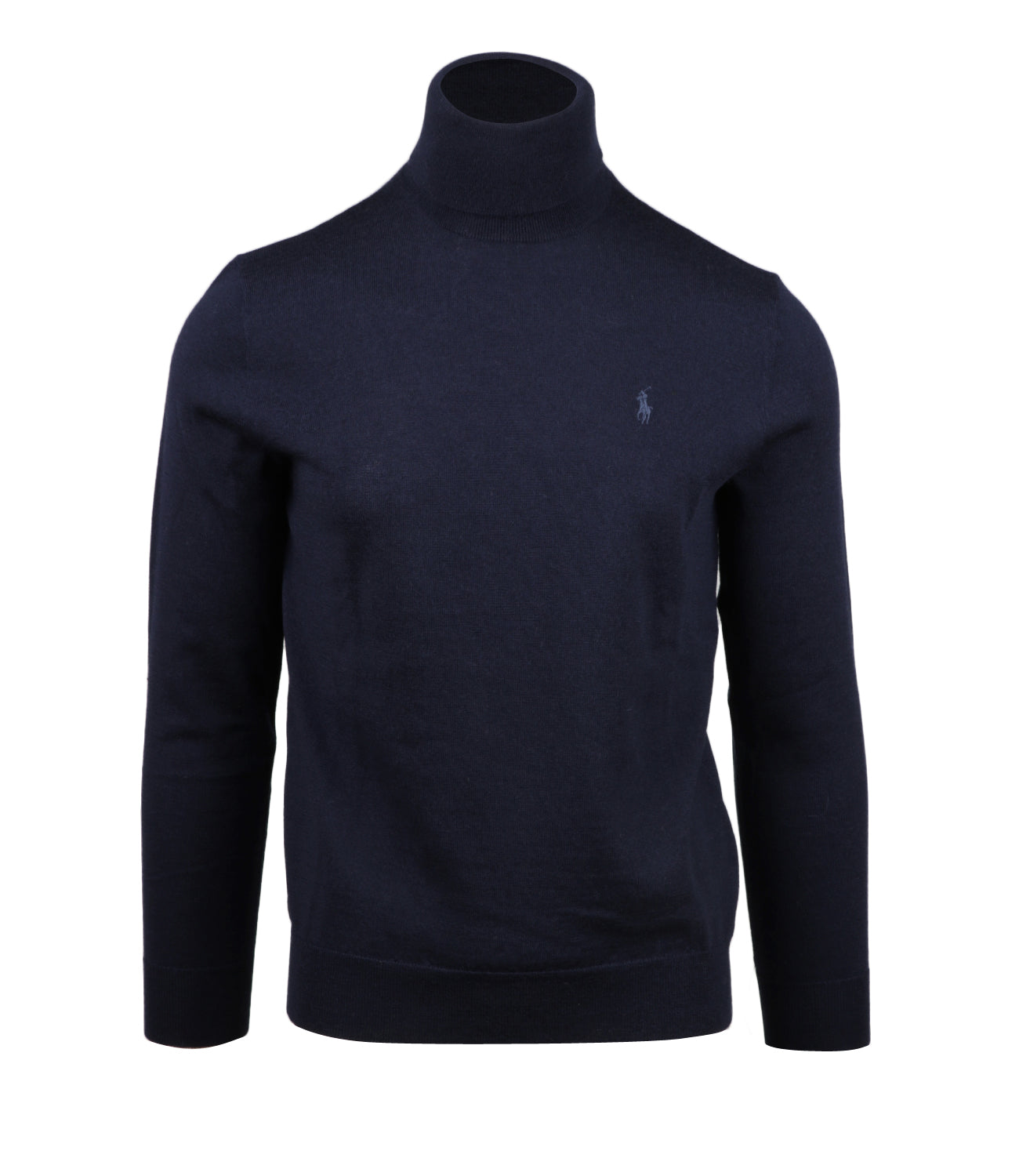 Navy blue turtleneck sweater