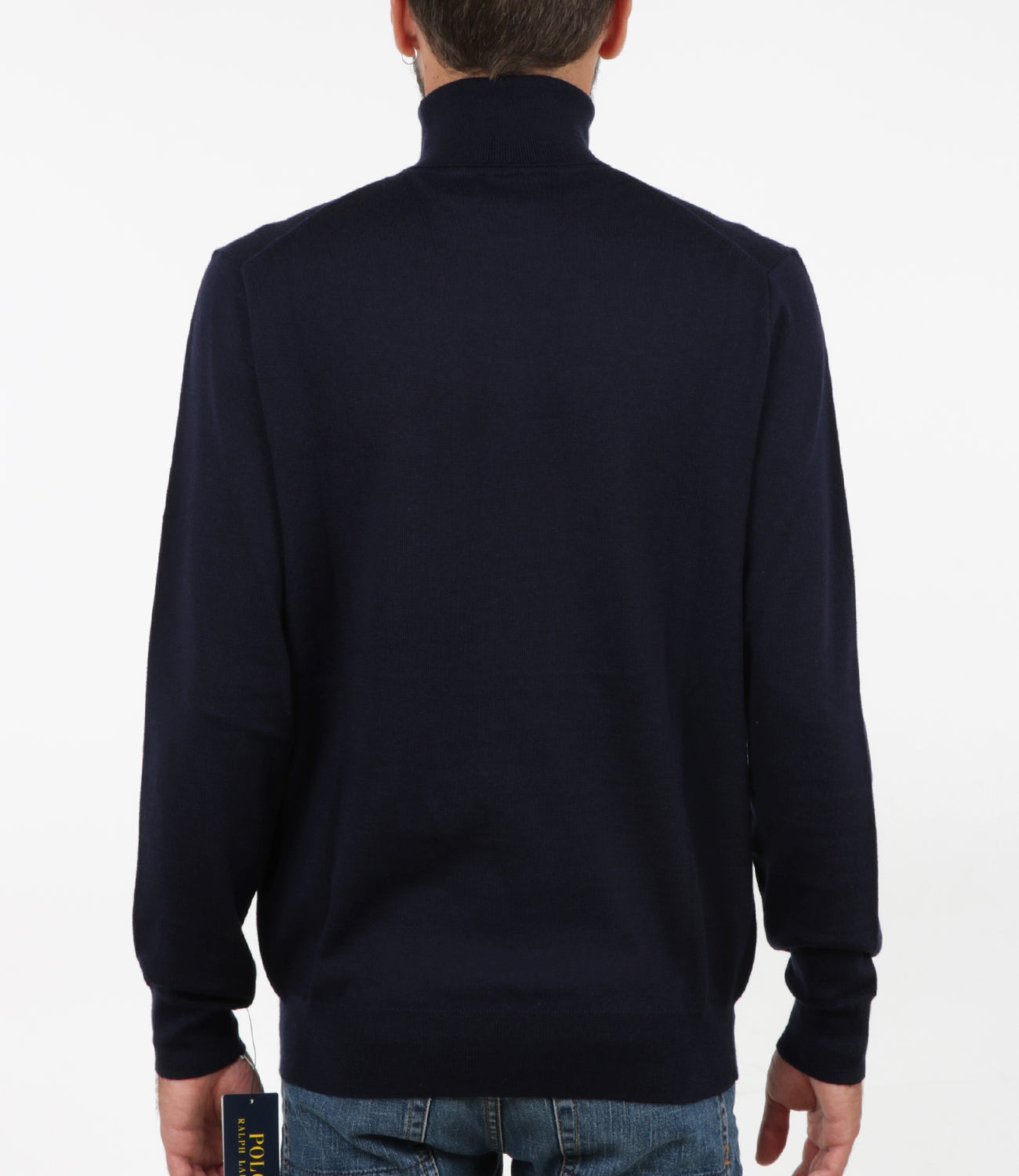 Navy blue turtleneck sweater