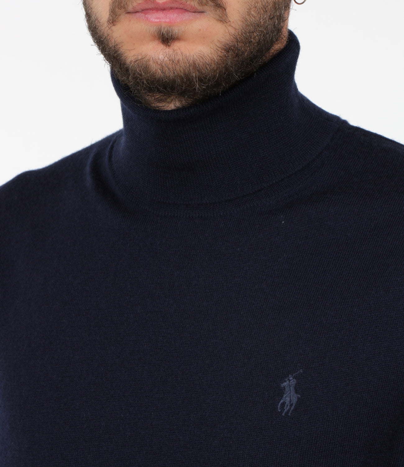 Navy blue turtleneck sweater