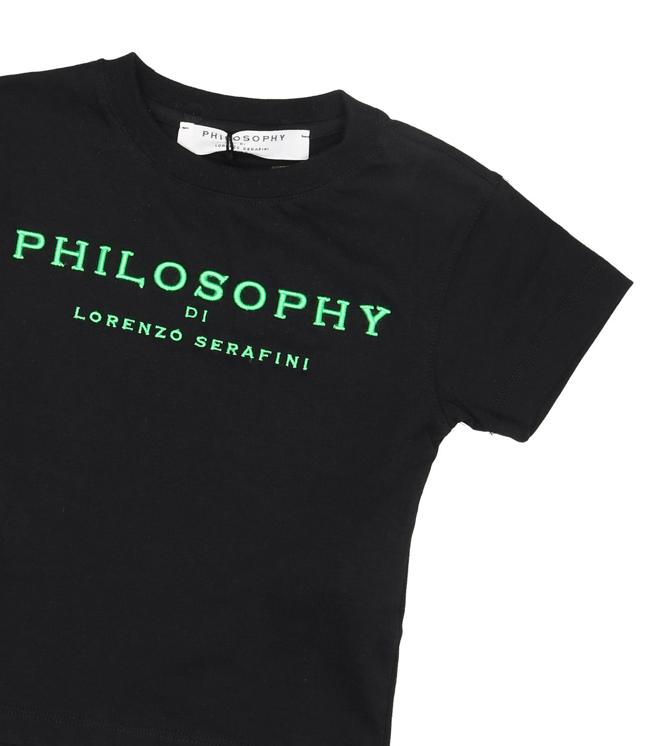 Philosophy di Lorenzo Serafini Kids | T-Shirt Nera e Verde