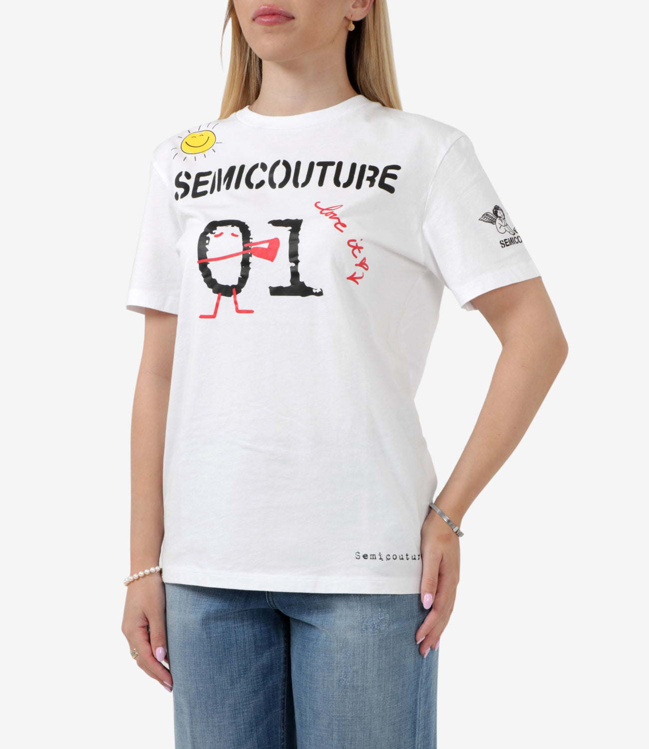 Semicouture | T-Shirt Emarude Bianco
