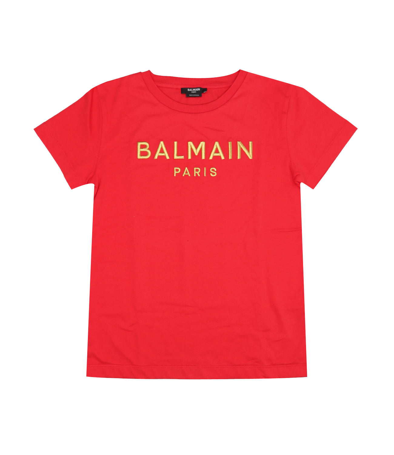 Balmain Kids | T-Shirt Rossa e Oro