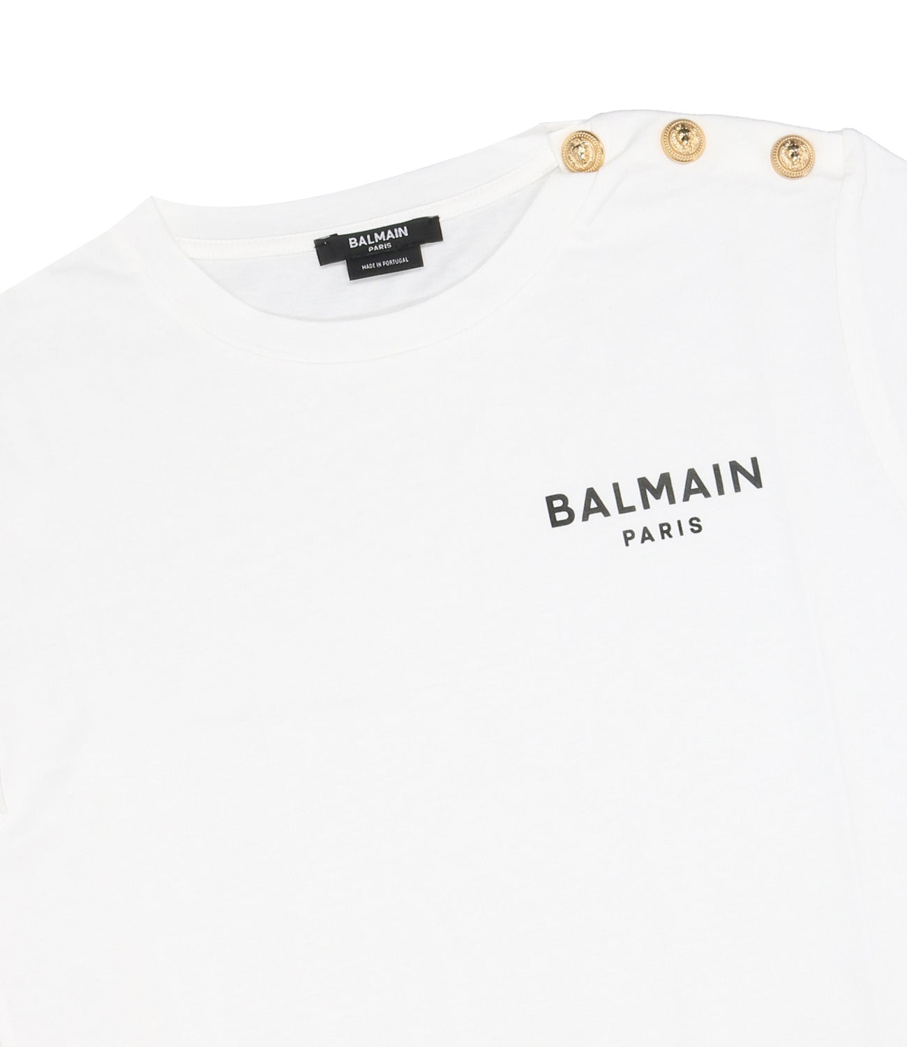 Balmain Kids | T-Shirt Bianca e Oro