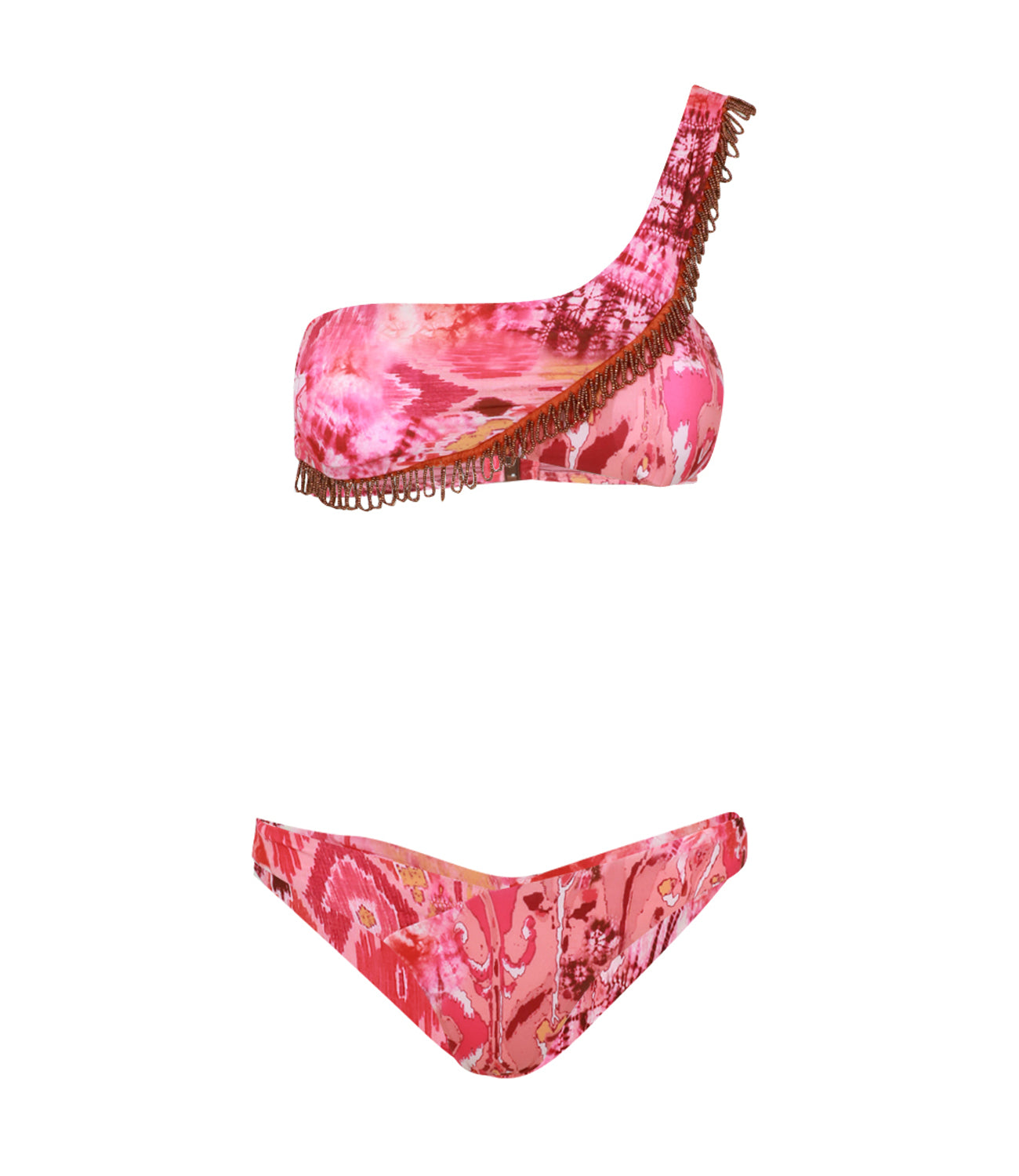 F**K Project | Costume Bikini Fascia monospalla Arancio e Bordeaux