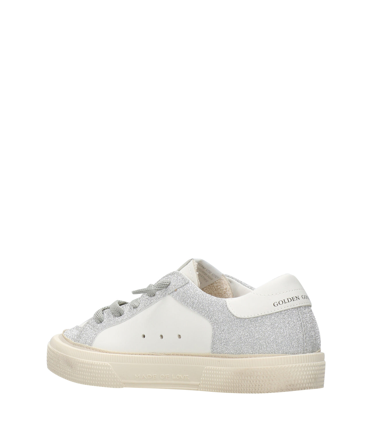 Golden Goose Kids | Sneakers May Bianco e Argento