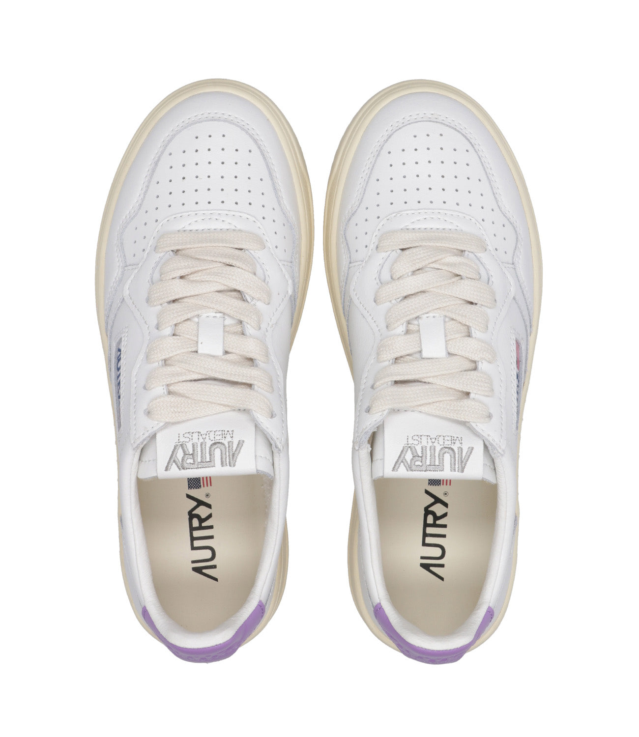 Autry | Sneakers Medalist Low Bianco e Lilla