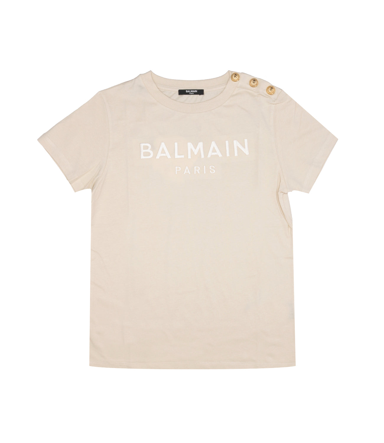 Balmain Kids | T-Shirt Crema e Bianca
